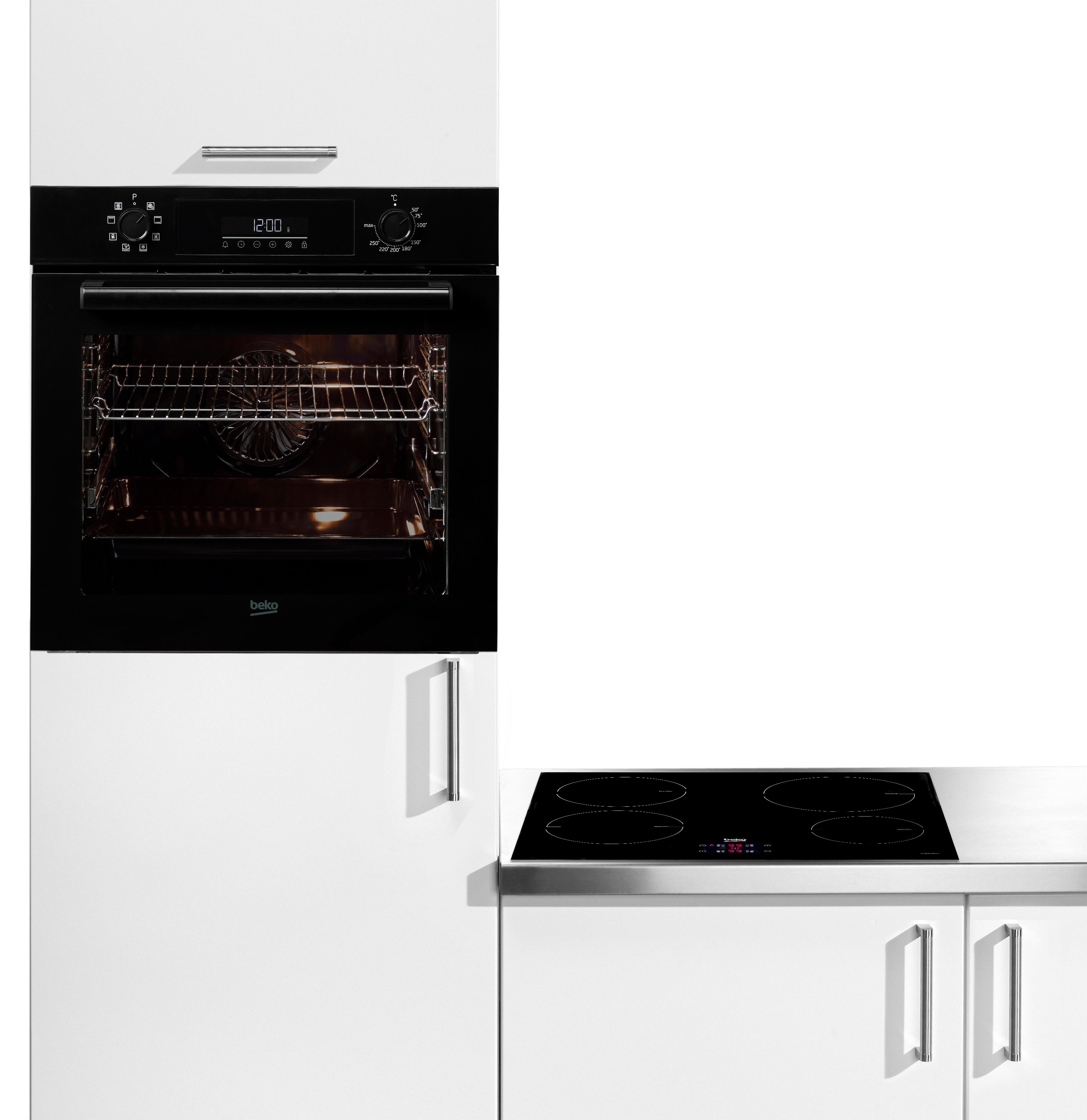 BEKO Backofen-Set BBSM11340B, mit 1-fach-Teleskopauszug, Gleichmäßige Heißluft für perfekte Ergebnisse dank Aeroperfect