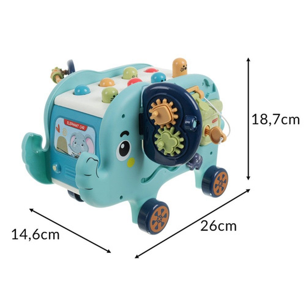 KRUZZEL Lernspielzeug Manipulationsbrett Interaktiver Elefant (Spar-Set, Puzzle), unterstützt Feinmotorik, Konzentration, Geduld & logisches Denken – Bild 2 von 5