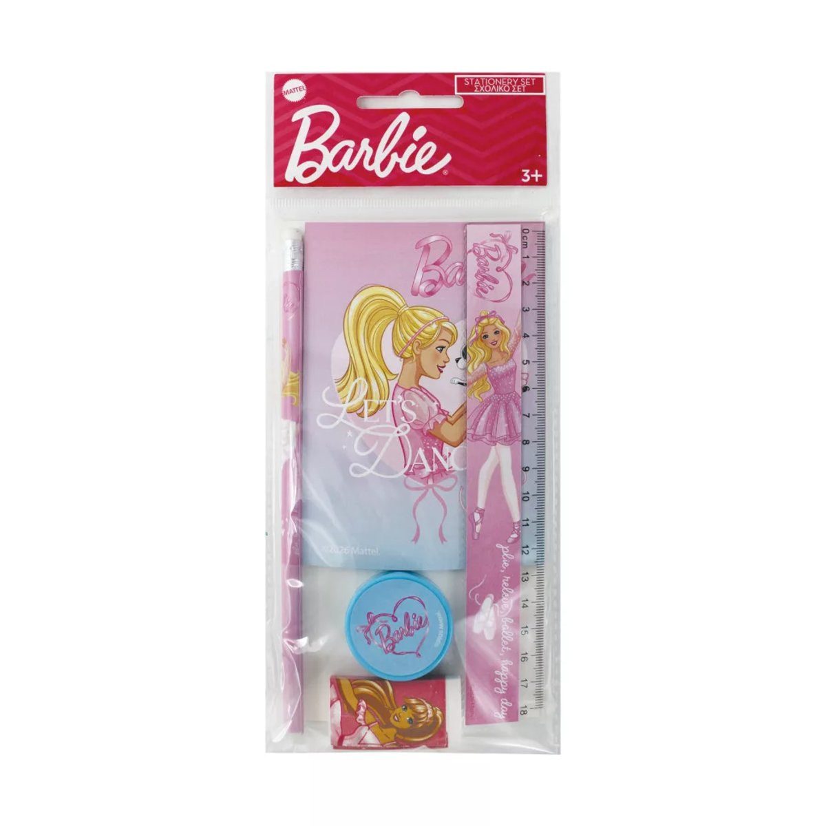 Barbie Kreativset Barbie Ballerina 5-teiliges Schreibwarenset