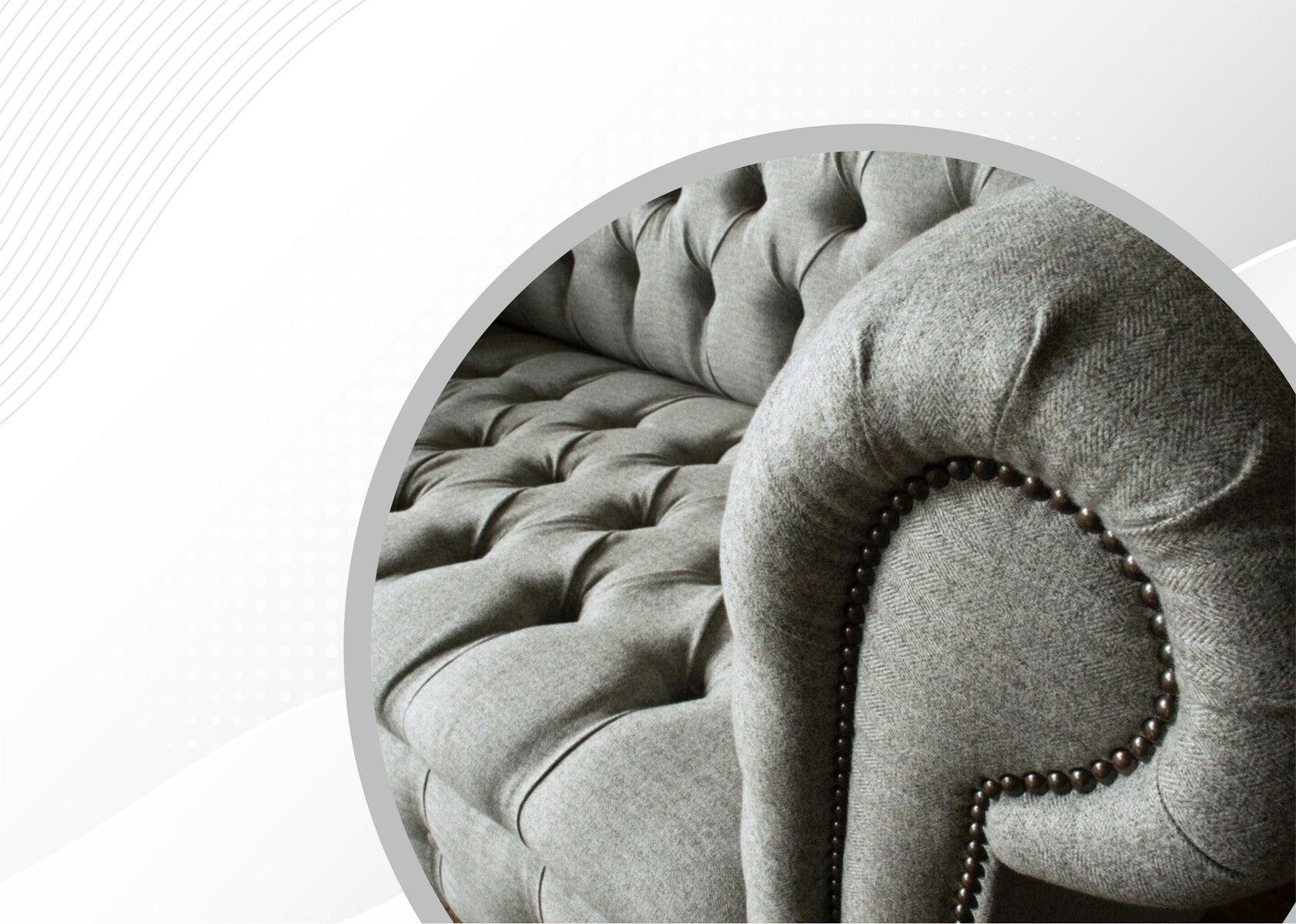 3 cm Chesterfield Couch Sofa Sitzer Design Chesterfield-Sofa, 197 JVmoebel