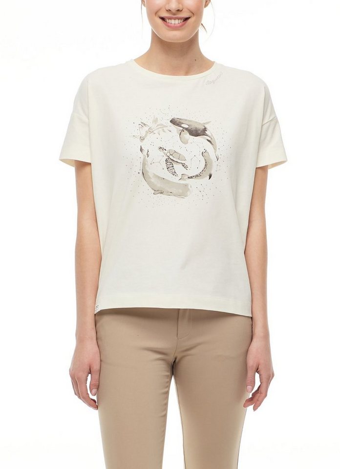 Ragwear T-Shirt Damen Darinna Chrystal Organic White, Gr. XXL