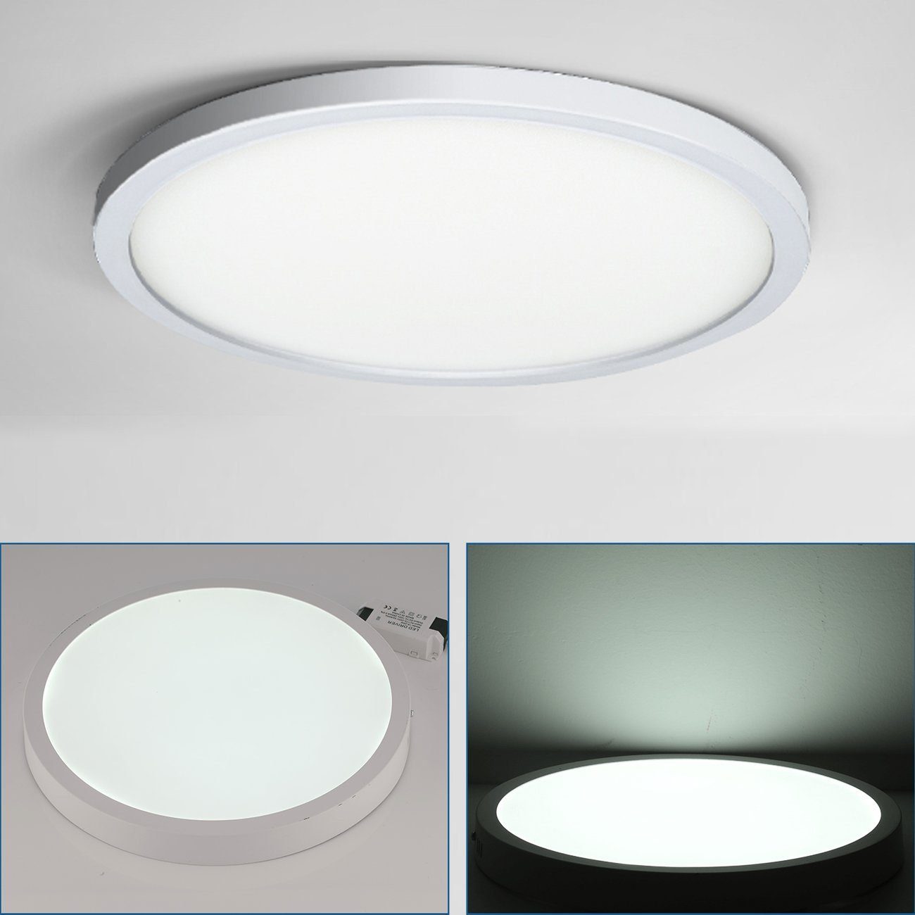 Deckenlampe Aufputz LED 18 Leuchte Strahler Tageslicht LED oyajia integriert W 22 cm / Deckenleuchte 6W-24W, Lampe fest Lampe