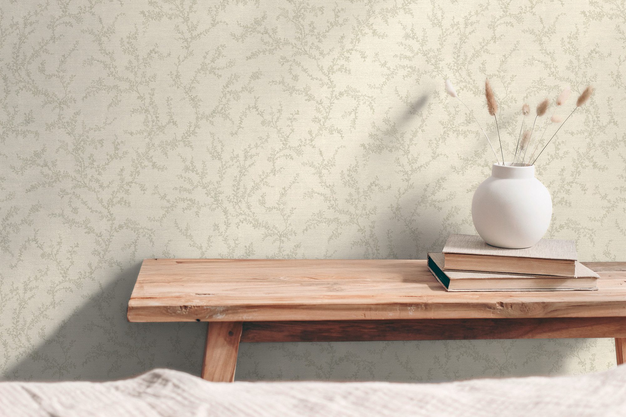 A.S. Création Vliestapete mit floralem Muster stilvolle Wände, strukturiert, matt, (1 St), Elegante Vliestapete mit feinem Blumenmuster