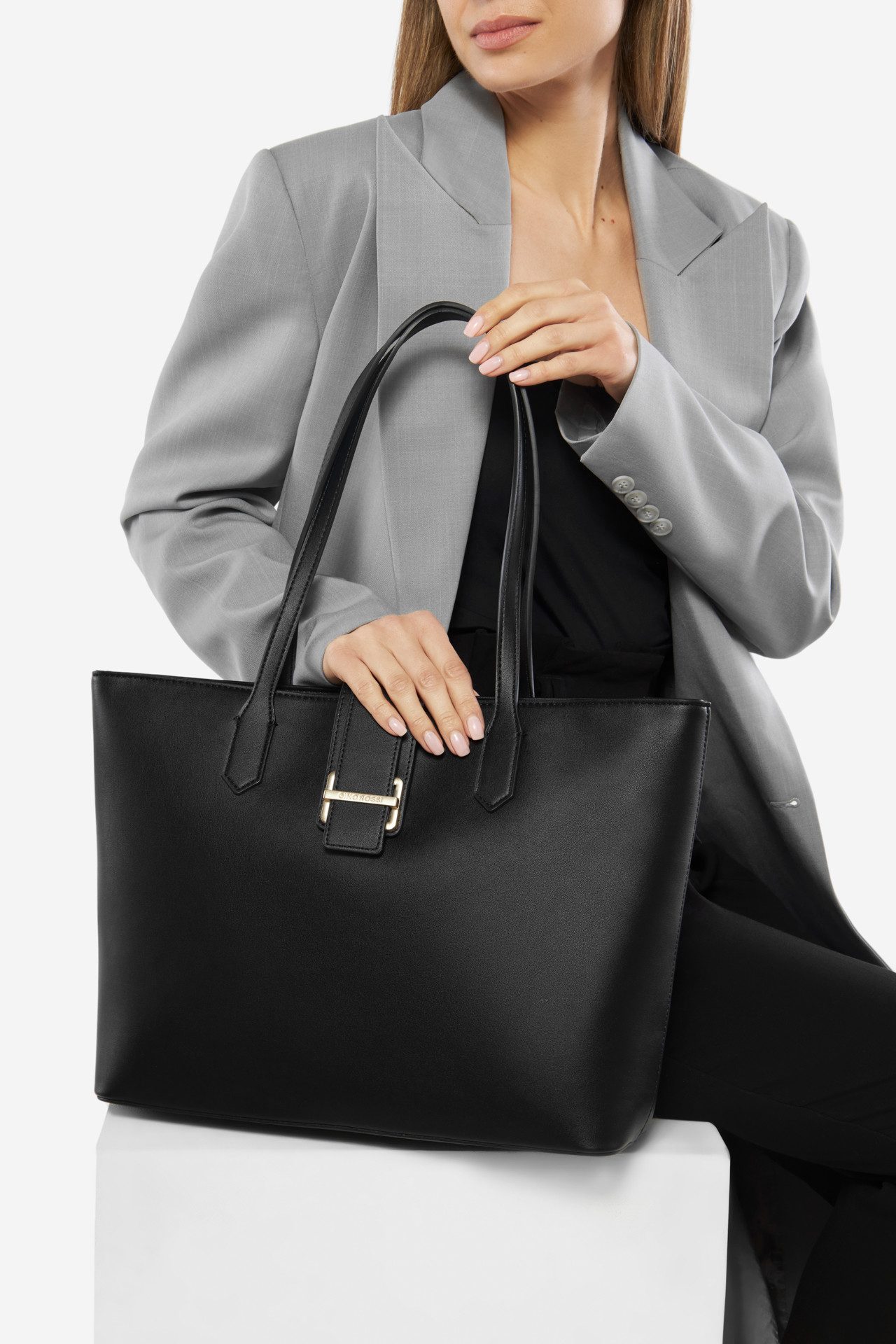 Handtasche Gino Rossi Große Shopper Tasche 1-1 schwarz