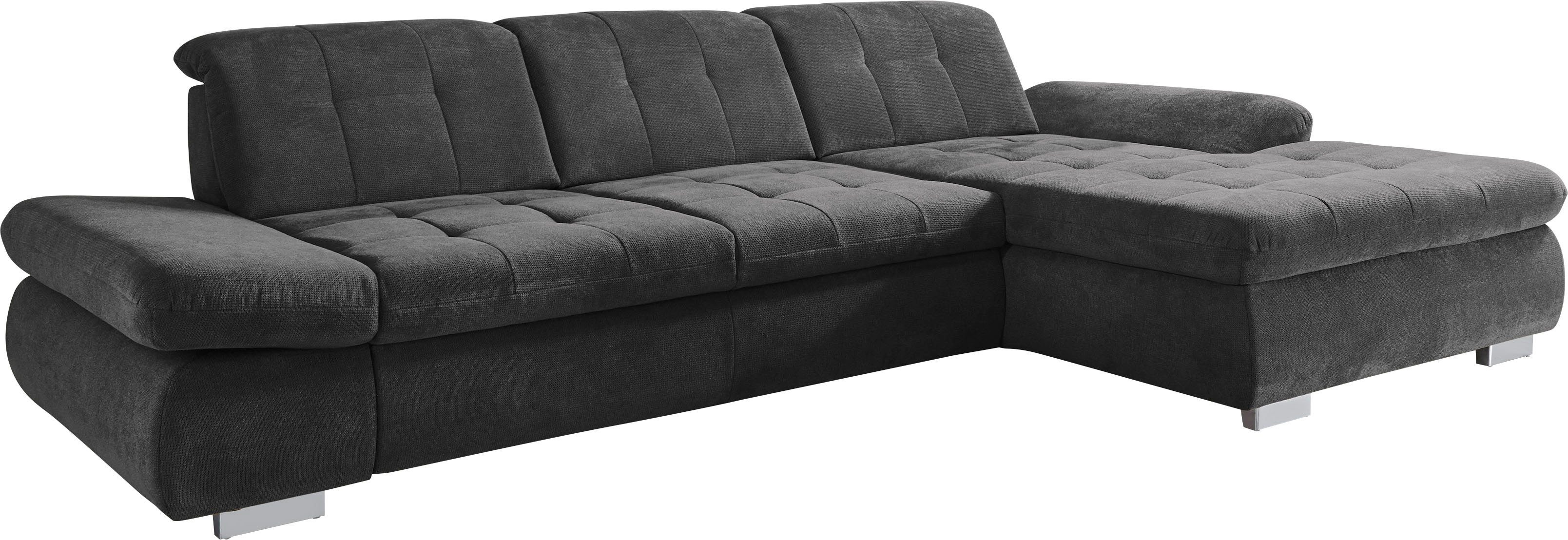 Belle Sitztiefen- PlanBar | | Belle Ecksofa black black Kopfteilverstellung MP-IN17004, und Belle Bettfunktion, mit Die wahlweise black