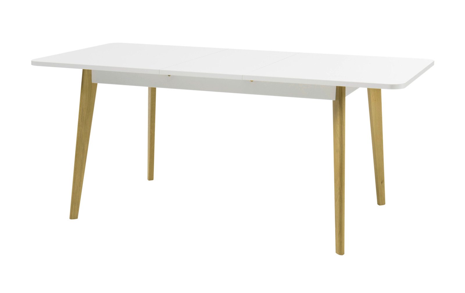 Furn.Design Esstisch Isgard (in weiß mit Scandi Eiche, 140 bis 180 cm), für bis zu 6 Personen