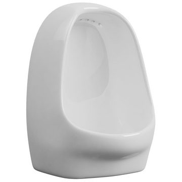 vidaXL Tiefspül-WC Wandurinal mit Spülventil Keramik Weiß