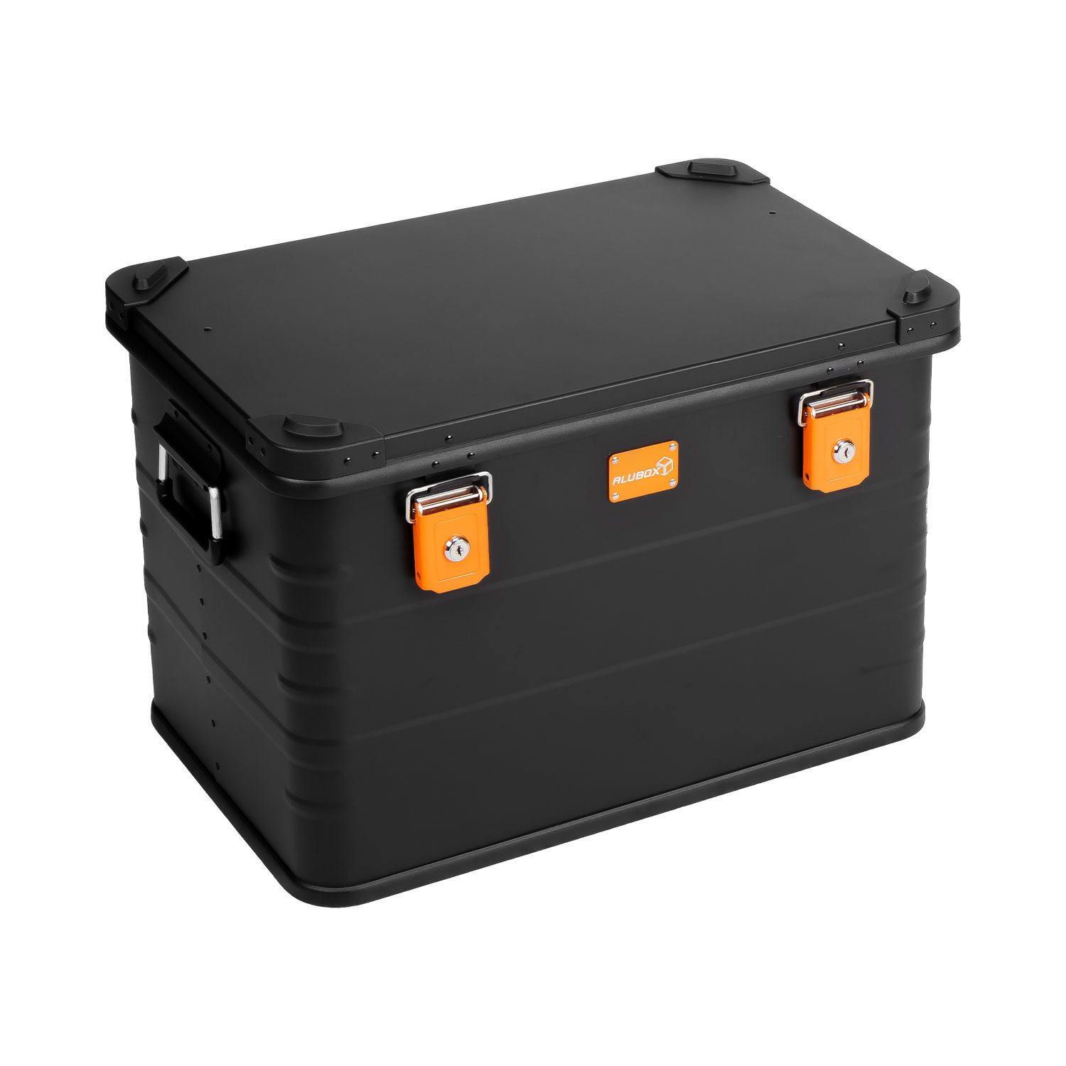 ALUBOX Aufbewahrungsbox Alukiste 92 Liter stapelbar, abschließbar - leicht und robust - 79 x 45 x 35 cm
