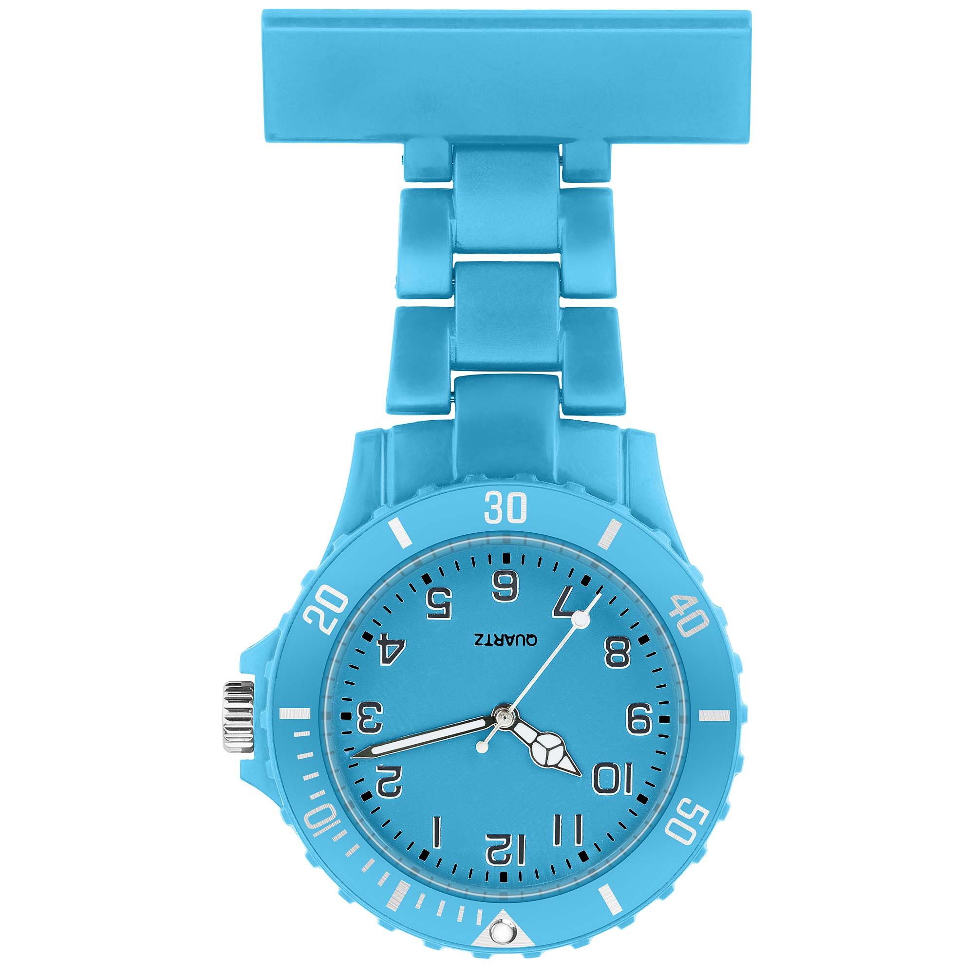 Taffstyle Quarzuhr Schwesternuhr Krankenschwesteruhr Kitteluhr Quarzuhr bunt mit Nadel, (Praktische Uhr für Pflege Berufe Medizin Quarzuhr mit Sicherheitsnadel)