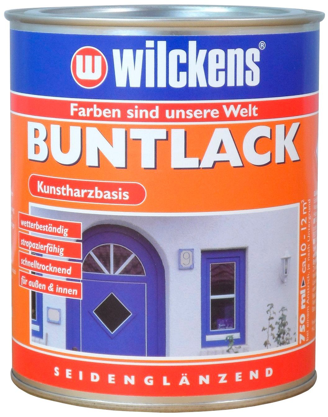 Wilckens Farben Kunstharzlack Buntlack seidenglänzend, Aromatenfreier Kunstharz-Lack | Buntlacke