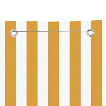 vidaXL Seitenmarkise Balkon-Sichtschutz Gelb und Weiß 80x240 cm Oxford-Gewebe