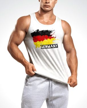 MoonWorks Tanktop Herren Tanktop Deutschland Fußball Fan Europameisterschaft EM 2024 mit Print