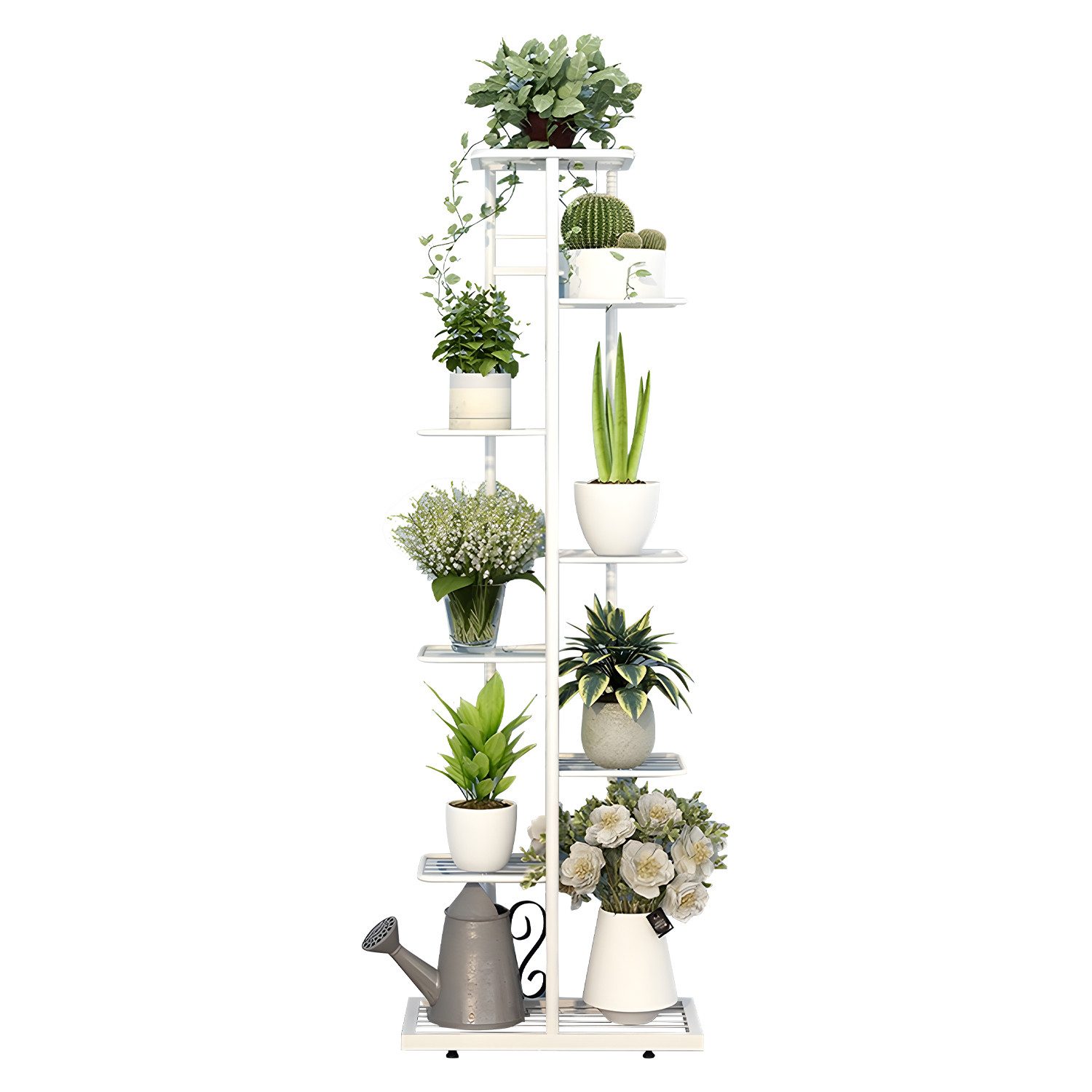 OSTWOLKE Blumenständer Metall Pflanzenständer Pflanzentreppe Blumentreppe günstig online kaufen
