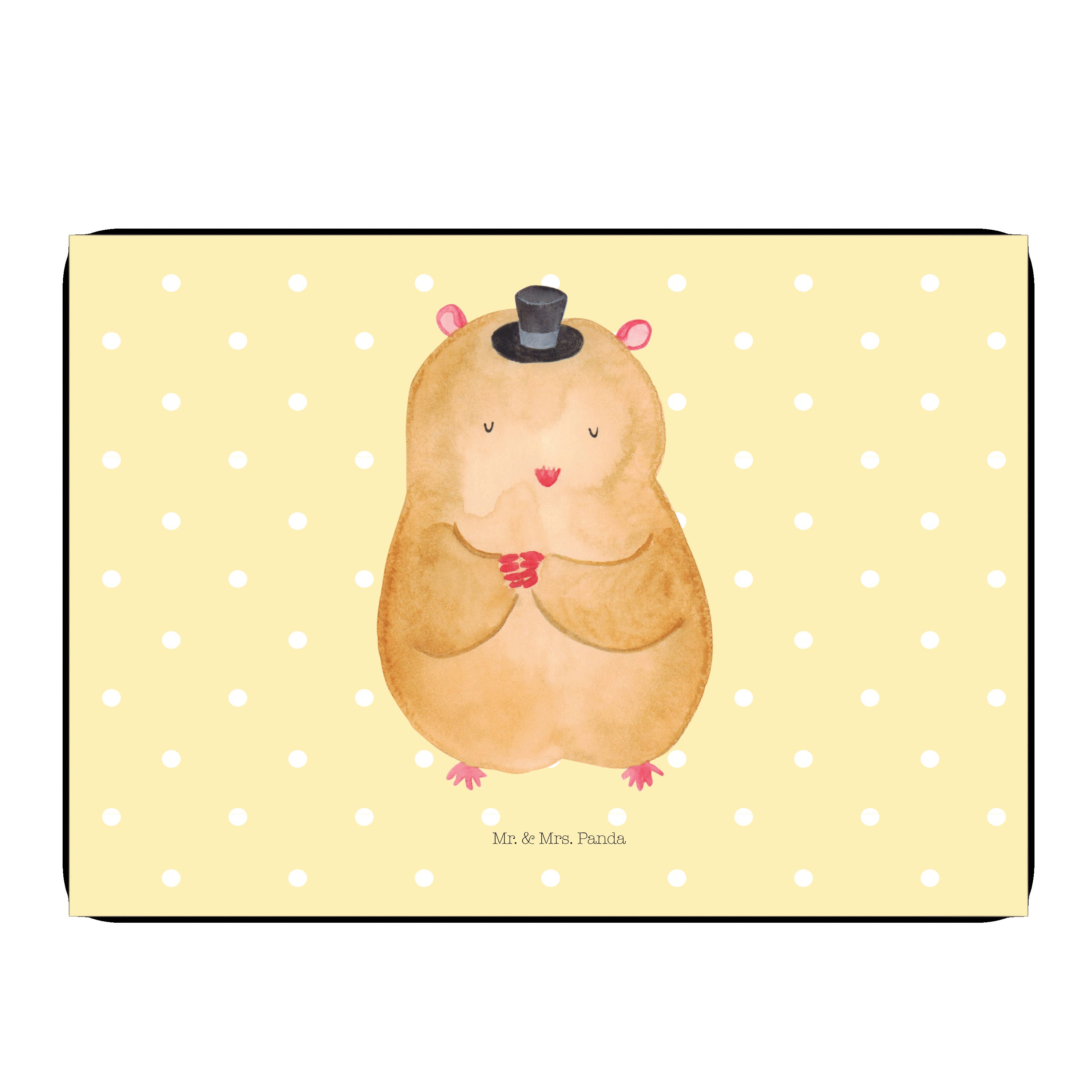 Mr. & Mrs. Panda Radiergummi »Hamster mit Hut Gelb Pastell Geschenk