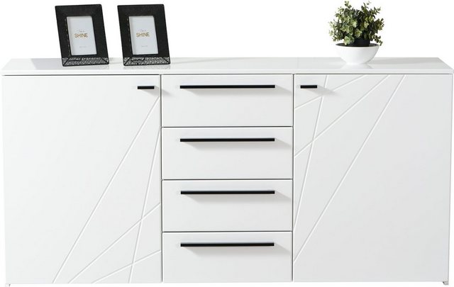 Sideboard »Ksanti«, Mit 4 Schubkästen, hochglänzende Front-Otto