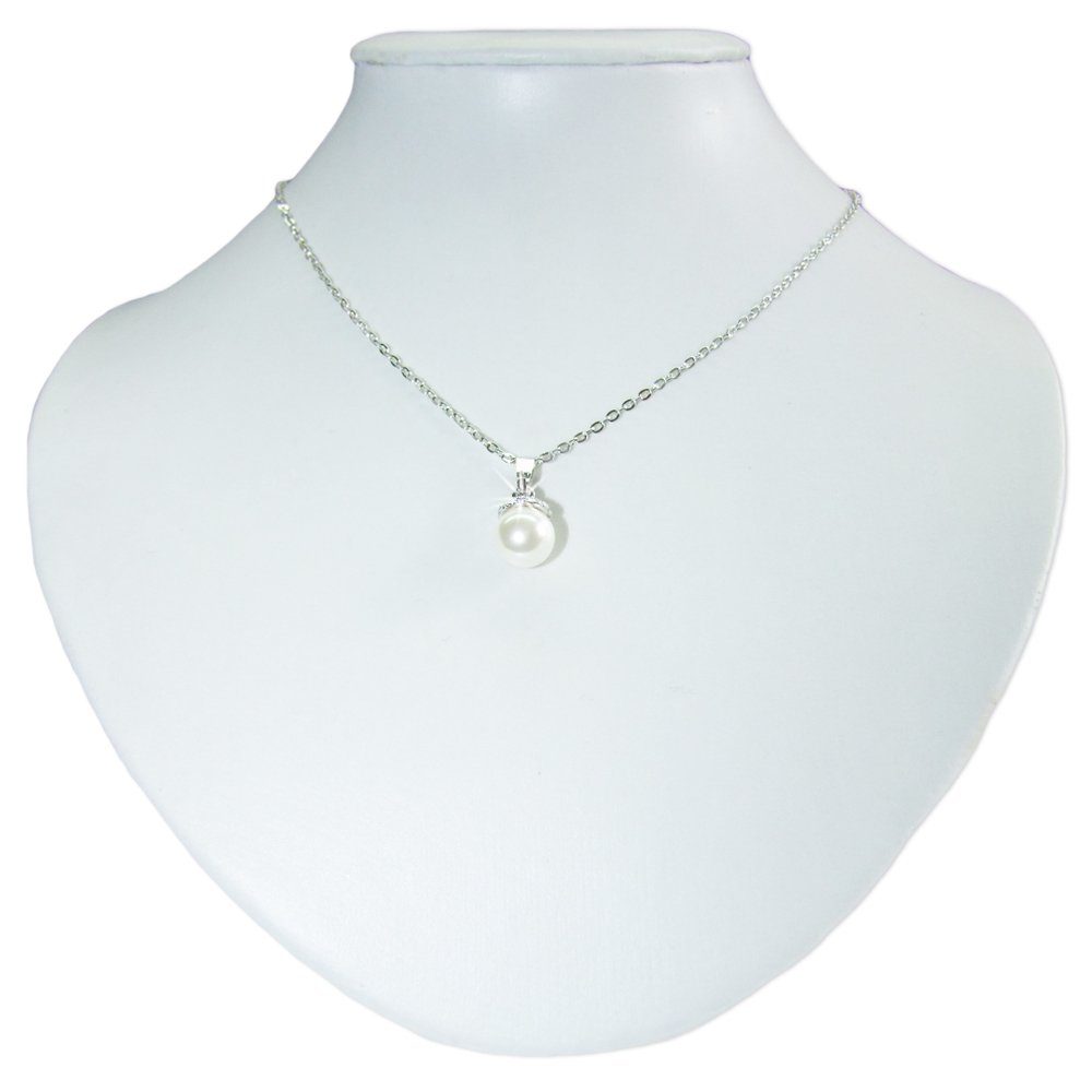 LUISIA® Kette mit Anhänger Halskette mit Perlen Anhänger und Kristallen von  Swarovski® (1-tlg., inkl. Schmuckbox)