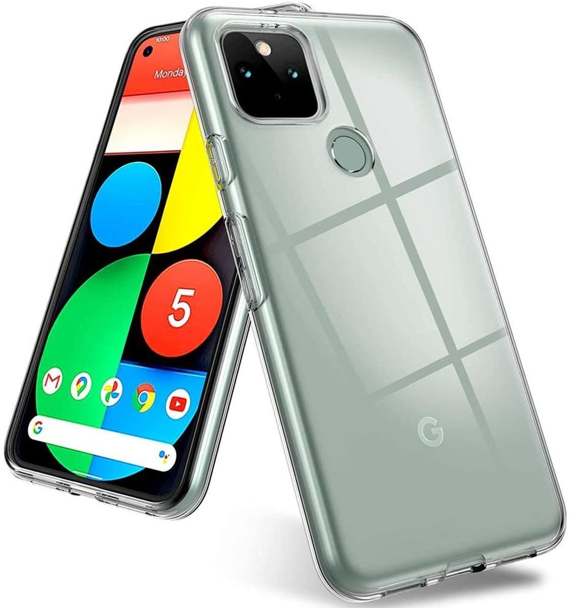 König Design Handyhülle Google Pixel 5 XL, Google Pixel 4A 5G Handyhülle Bookcover Transparent