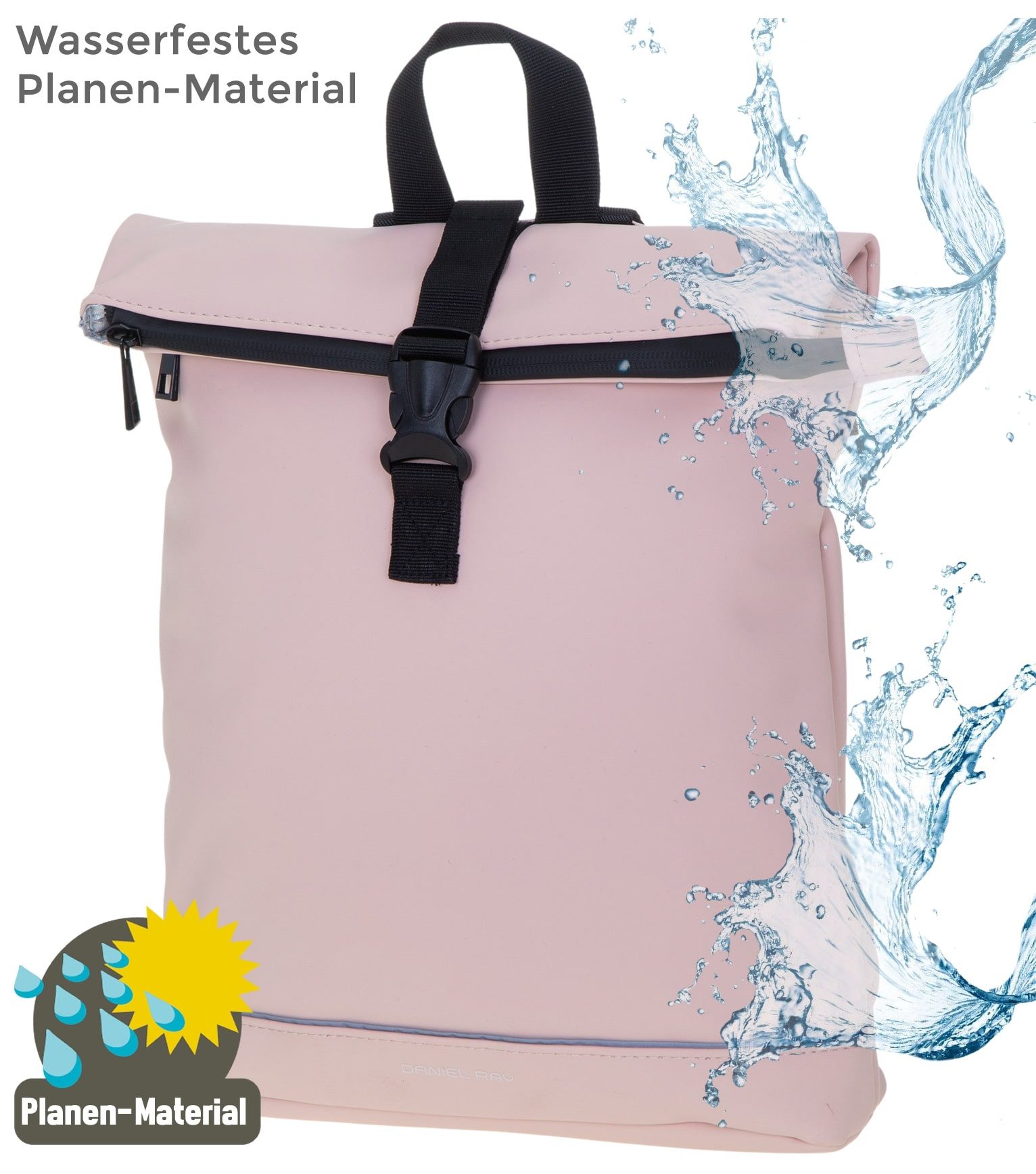 Daniel Ray Rucksack Damen Cityrucksack Daypack small klein Jeff wasserabweisend, A4 Damenrucksack Handtaschenrucksack backpack 251092 + Schlüsseletui