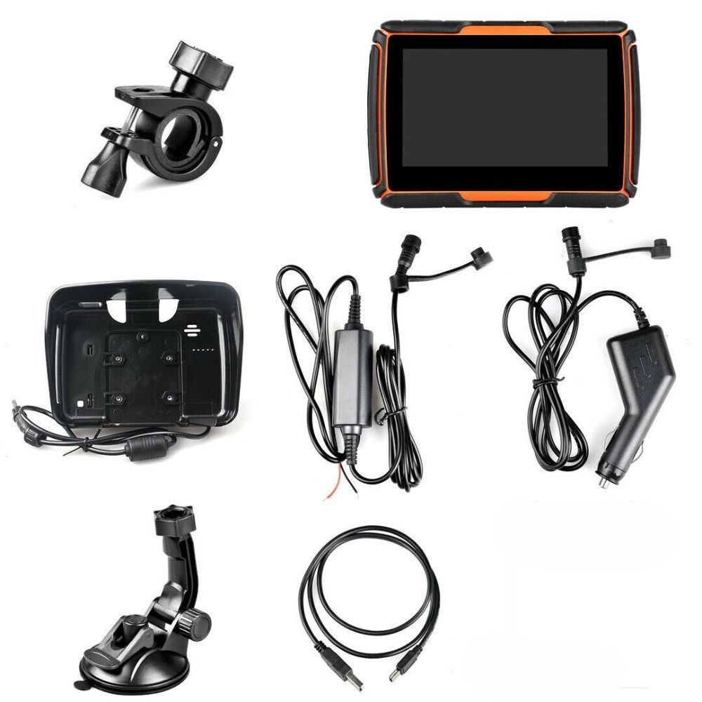 GABITECH 4 Zoll wasserdichtes GPS Navigationsgerät DRIVE M4 für Motorrad & PKW Motorrad-Navigationsgerät (2 in 1 Navi, umfangreiches Zubehör) – Bild 5 von 5