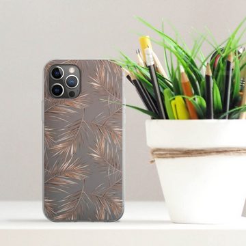 DeinDesign Handyhülle Gold & Kupfer Muster Palme Palmneedles, Apple iPhone 12 Pro Silikon Hülle Bumper Case Handy Schutzhülle