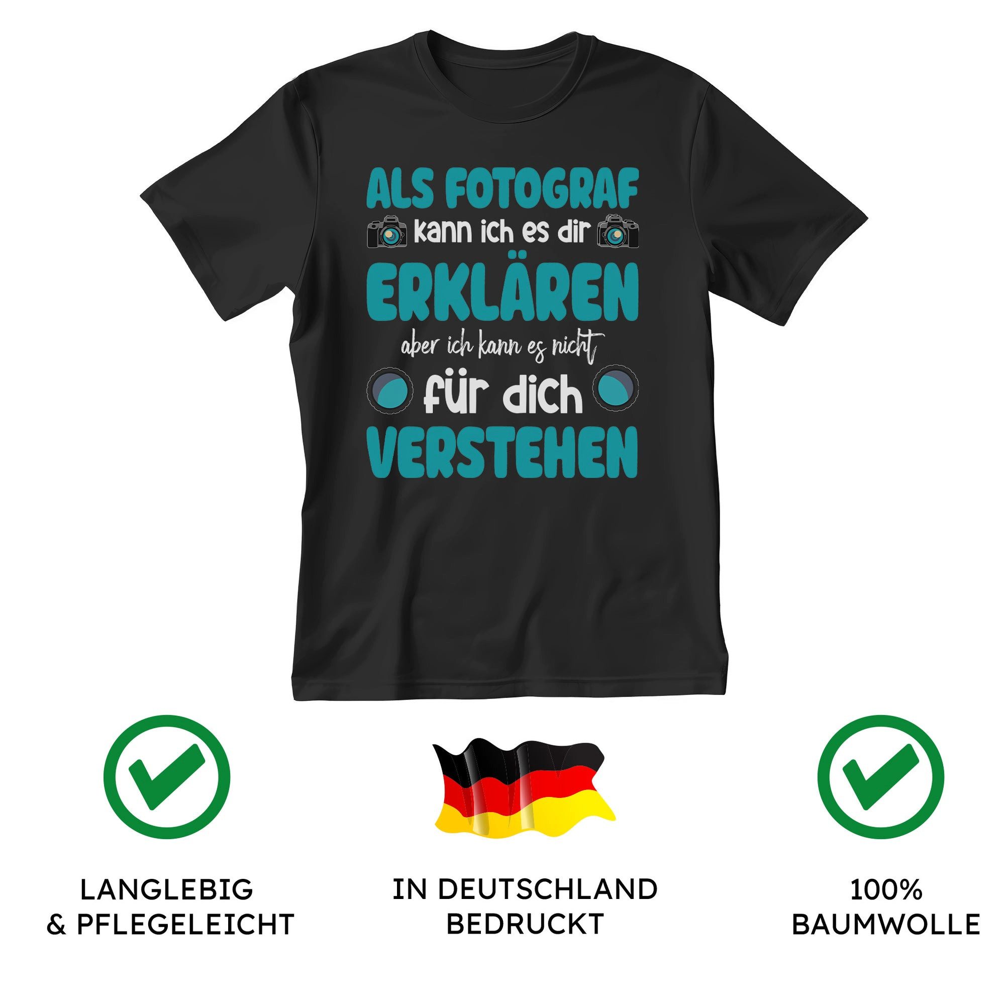 22Feels T-Shirt Fotograf Geschenk Männer Spruch Beruf Ausbildung Studium Abschluss IN DEUTSCHLAND BEDRUCKT