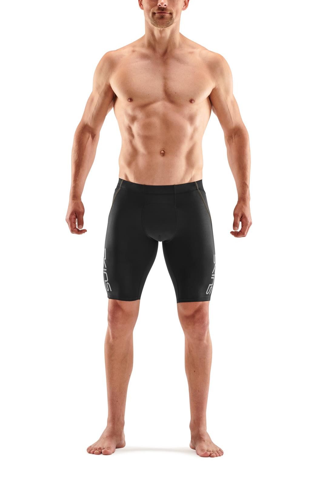 Skins Funktionshose 3-Series Half Tight 400 Short (enganliegend) kurz schwarz/gelb Herren