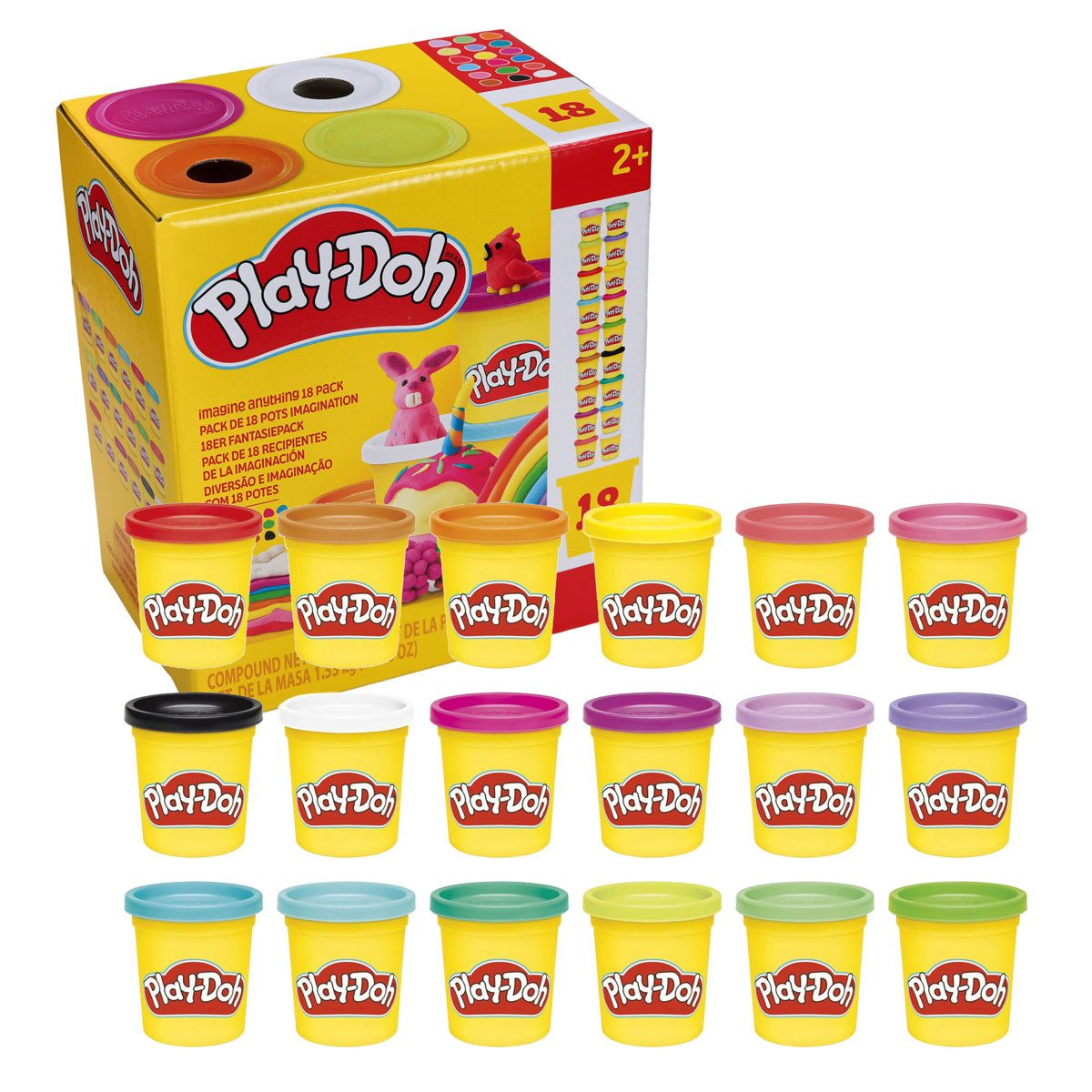 Play-Doh Knete Play-Doh Knetwerk mit 1,7kg Knete 21 Dosen Fantasiepack Fun Factory