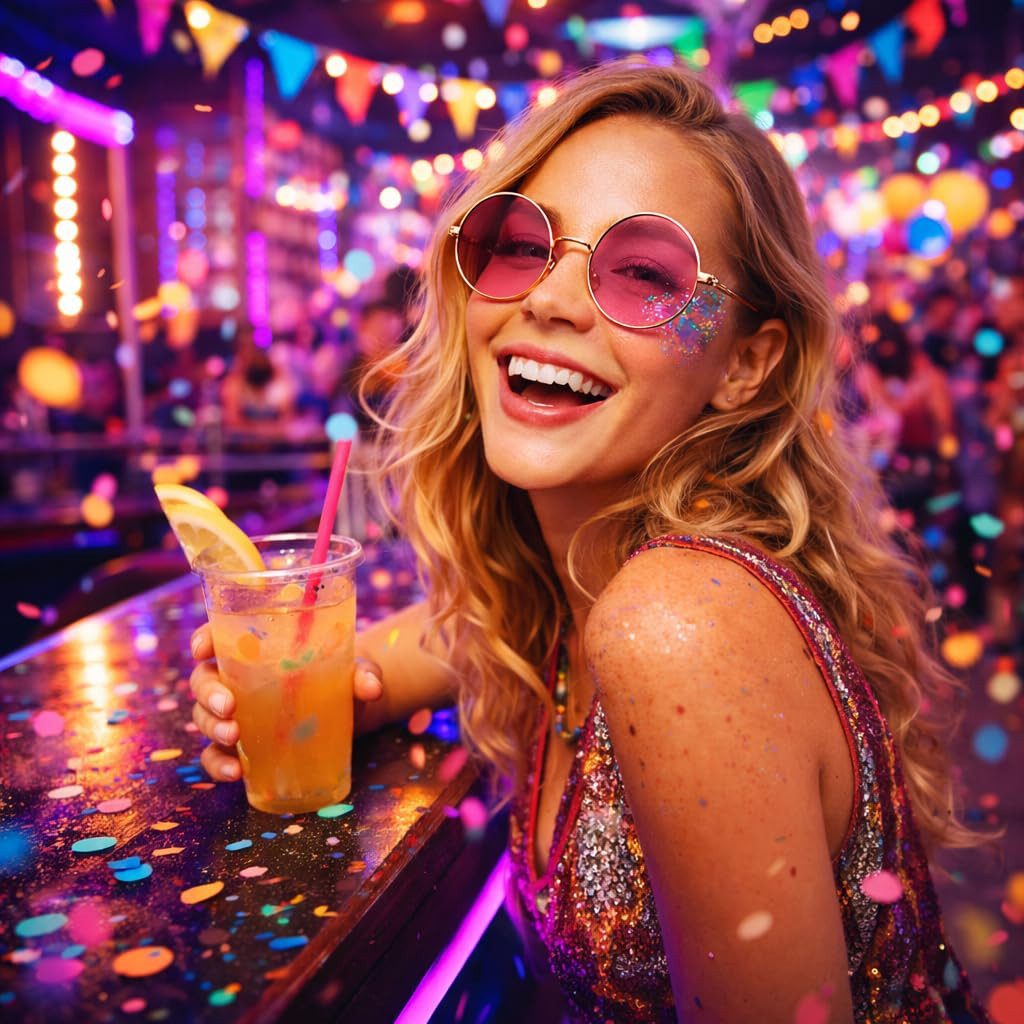 TK Gruppe Kostüm Hippiebrille – Klassisches Retro-Accessoire für Vintage-Themen