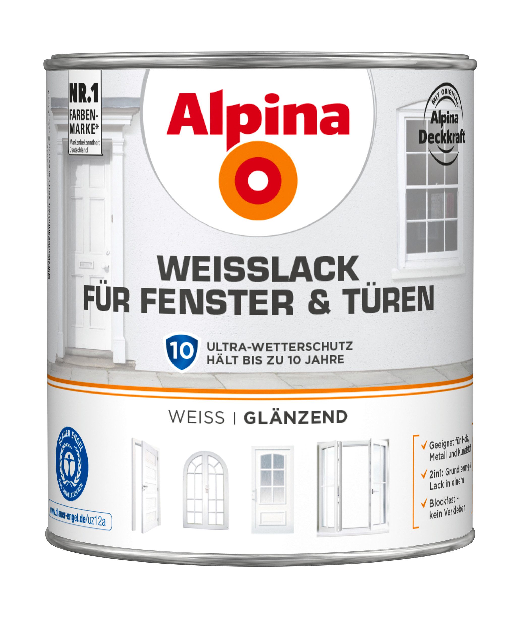 Alpina Weißlack Weißlack für Fenster & Türen