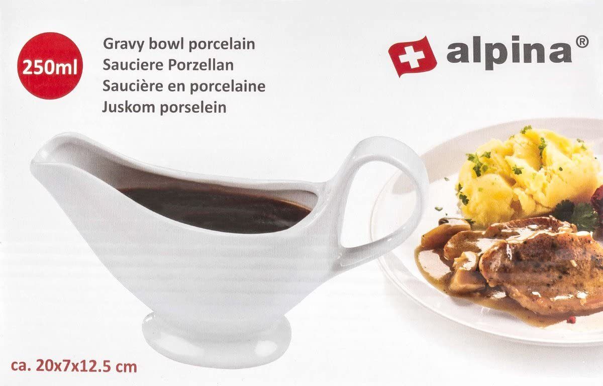 Dokado Sauciere Sauciere aus Farbe 250 zeitlos-schlicht, Weiß von von Alpina, Volumen Porzellan ml, Alpina Design