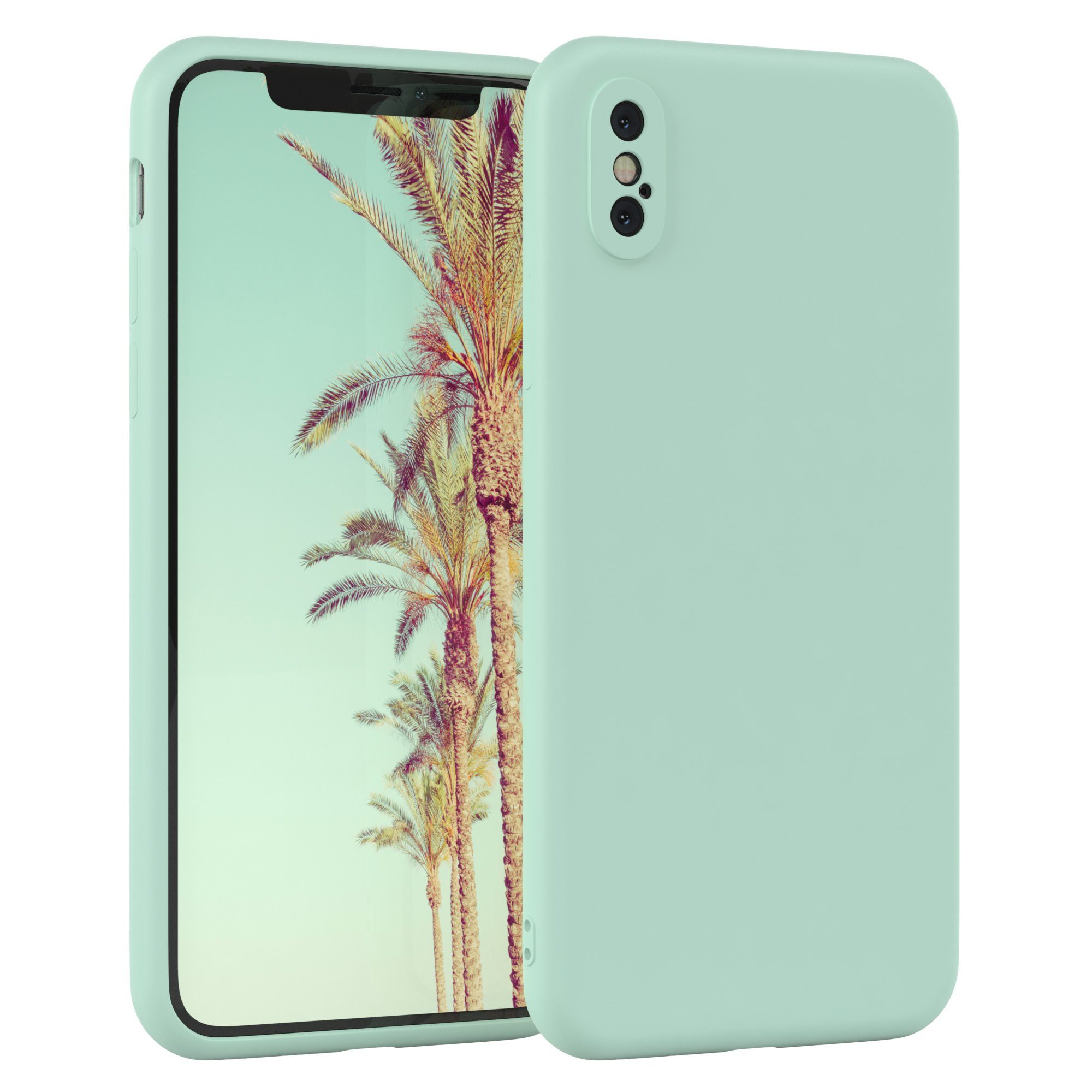EAZY CASE Handyhülle TPU Hülle für Apple iPhone X / XS 5,8 Zoll, Hülle Silikon kratzfest Smart Slimcover Bumper Case Etui Mint Grün