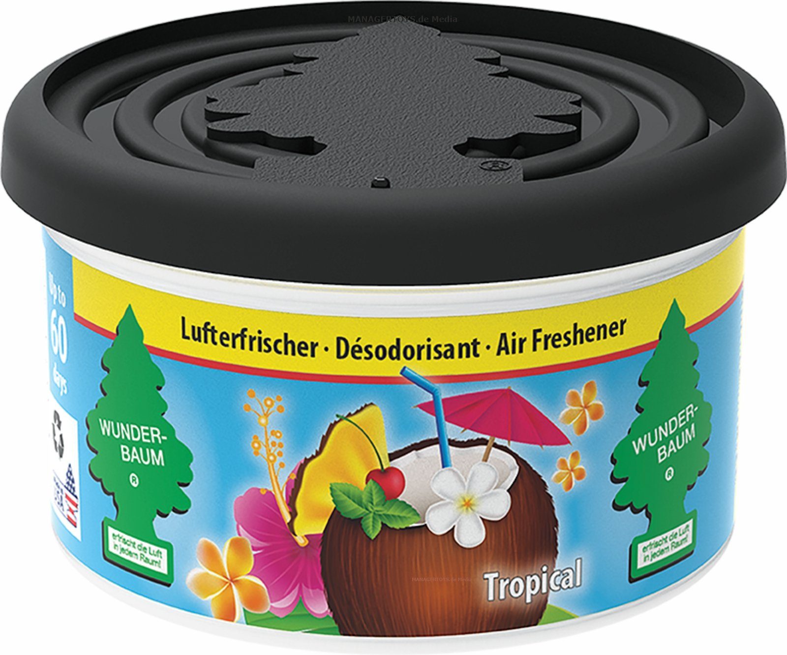 Wunder-Baum Geruchsfilter Wunderbaum Duft Dose Tropical Fruits Luft Erfrischer 48 g bis 60 Tage