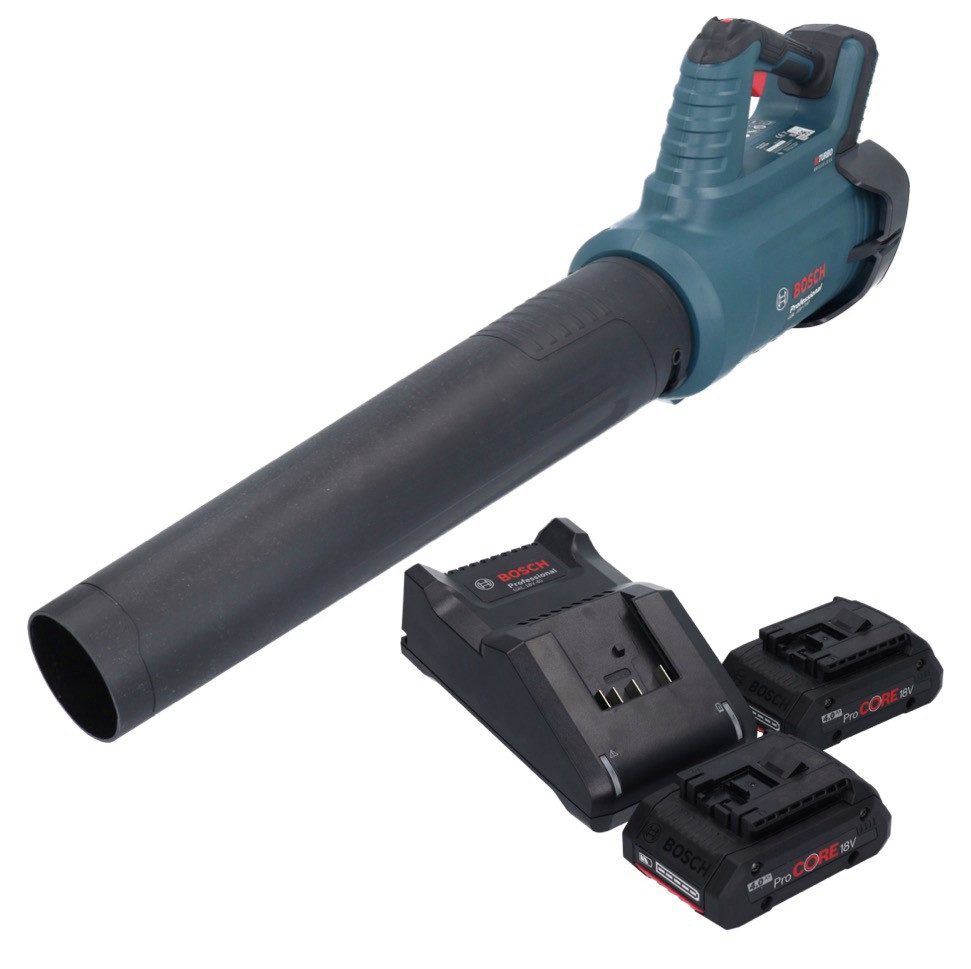Bosch Professional Akku-Laubbläser GBL 18V-750 Professional Akku Gebläse 18 V BITURBO Brushless + 2x