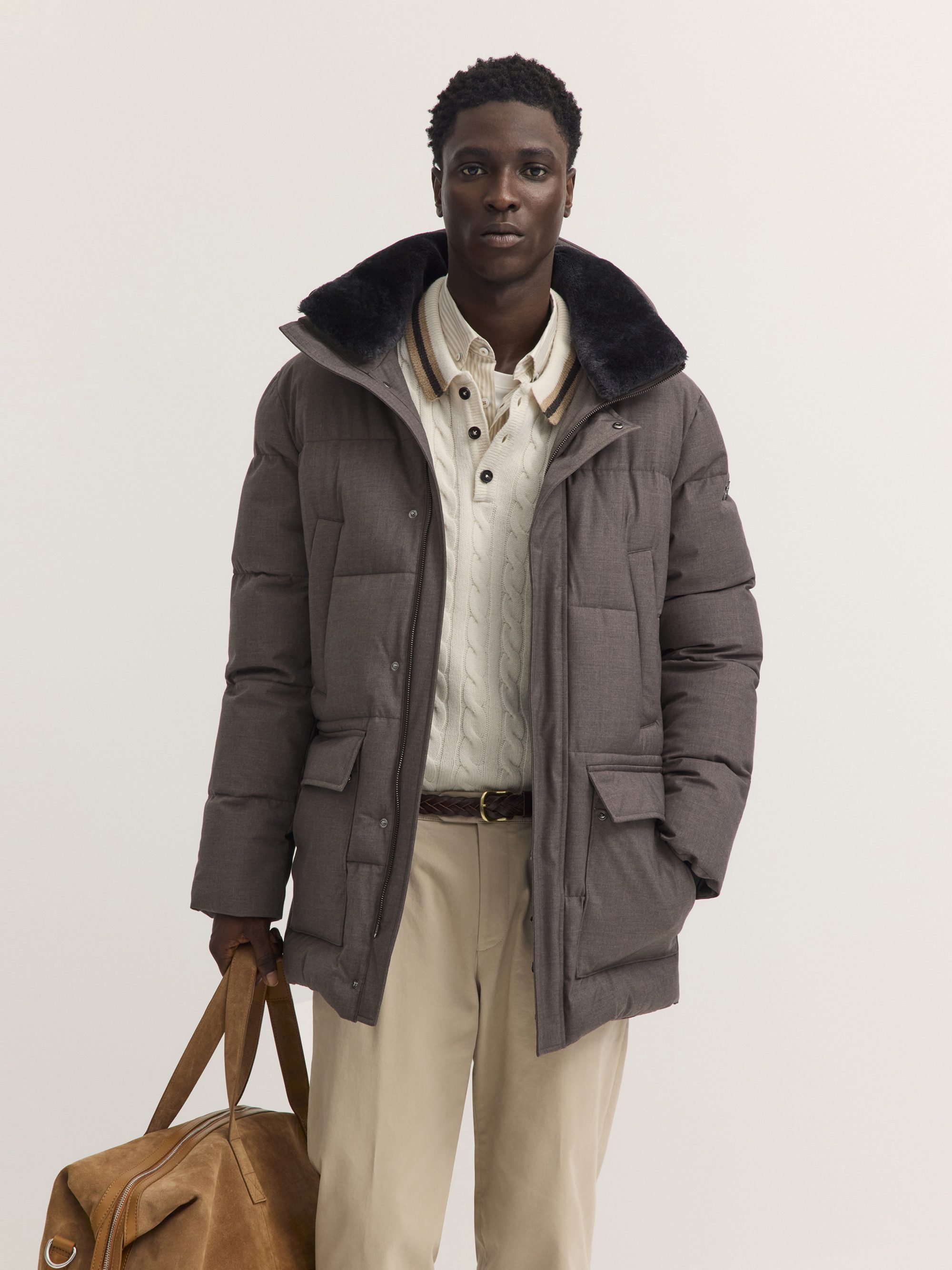 bugatti Parka Regular Fit Regular Fit Membran Steppoptik Kapuze