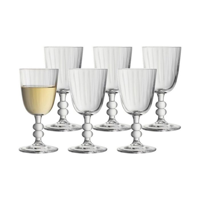 BOHEMIA SELECTION Weißweinglas New England Weißweingläser 205 ml 6er Set Glas