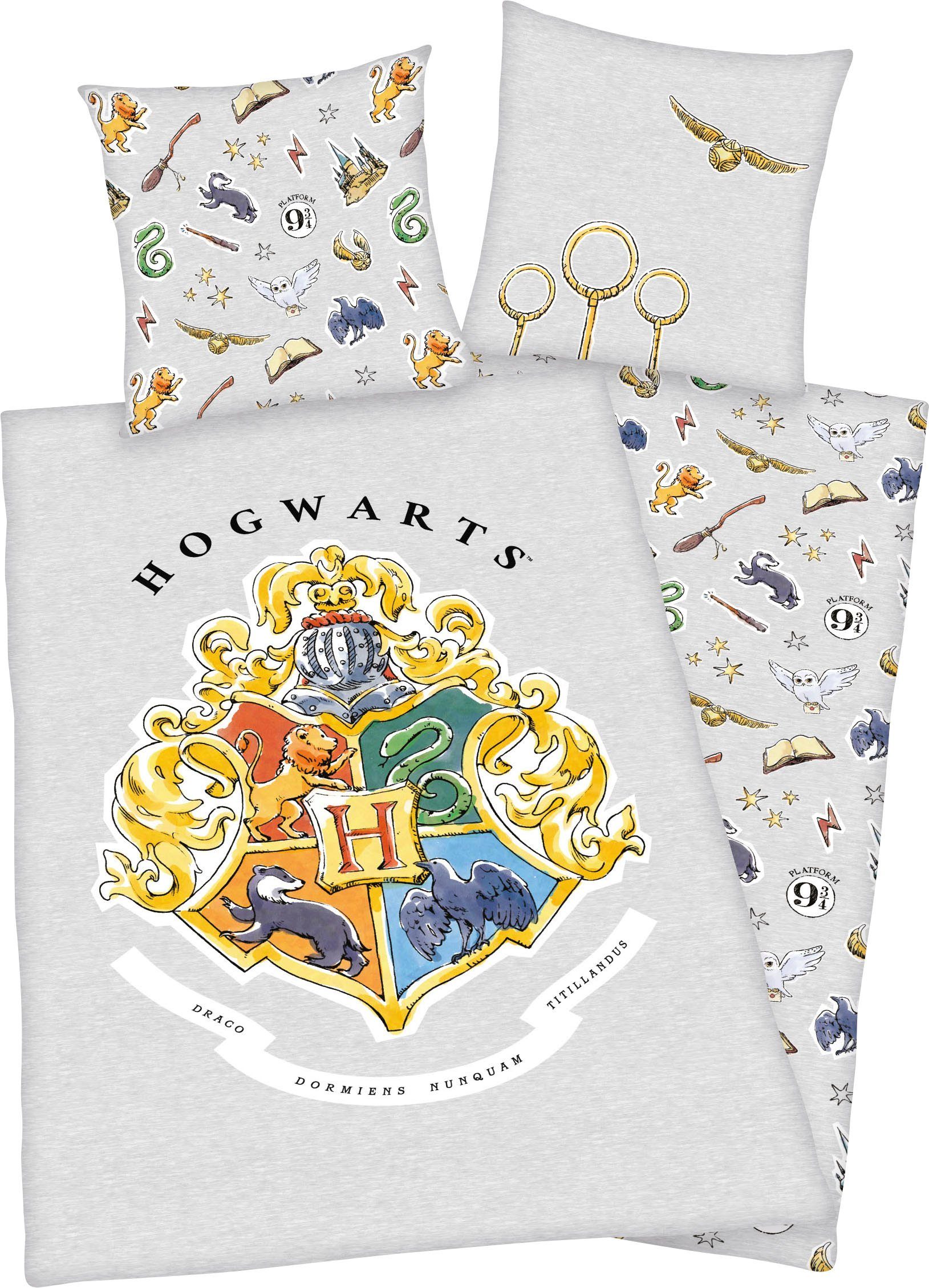Harry Potter Wendebettwäsche Harry Potter, Renforcé, mit tollem Hogwarts Motiv