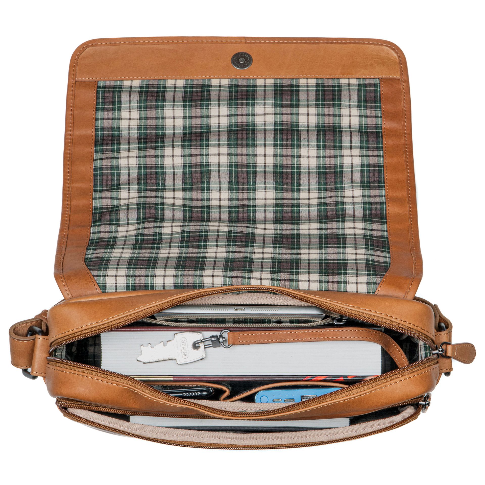 Benthill Messenger Bag Herren Umhängetasche Echt Leder Messenger Vintage Schultertasche, Reißverschlussfach