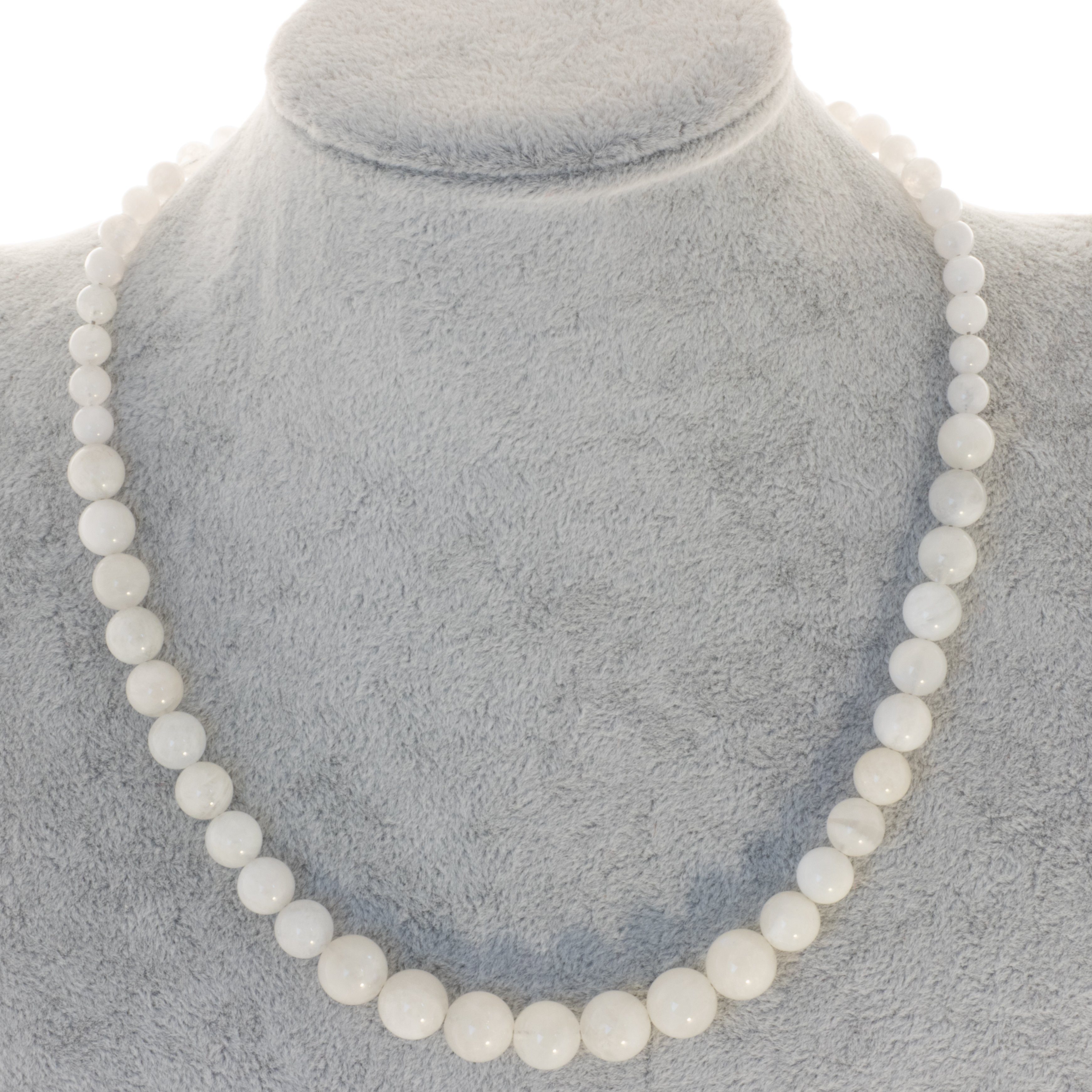 Bella Carina Perlenkette Kette mit echten Mondstein Perlen, Mondstein Kette günstig online kaufen