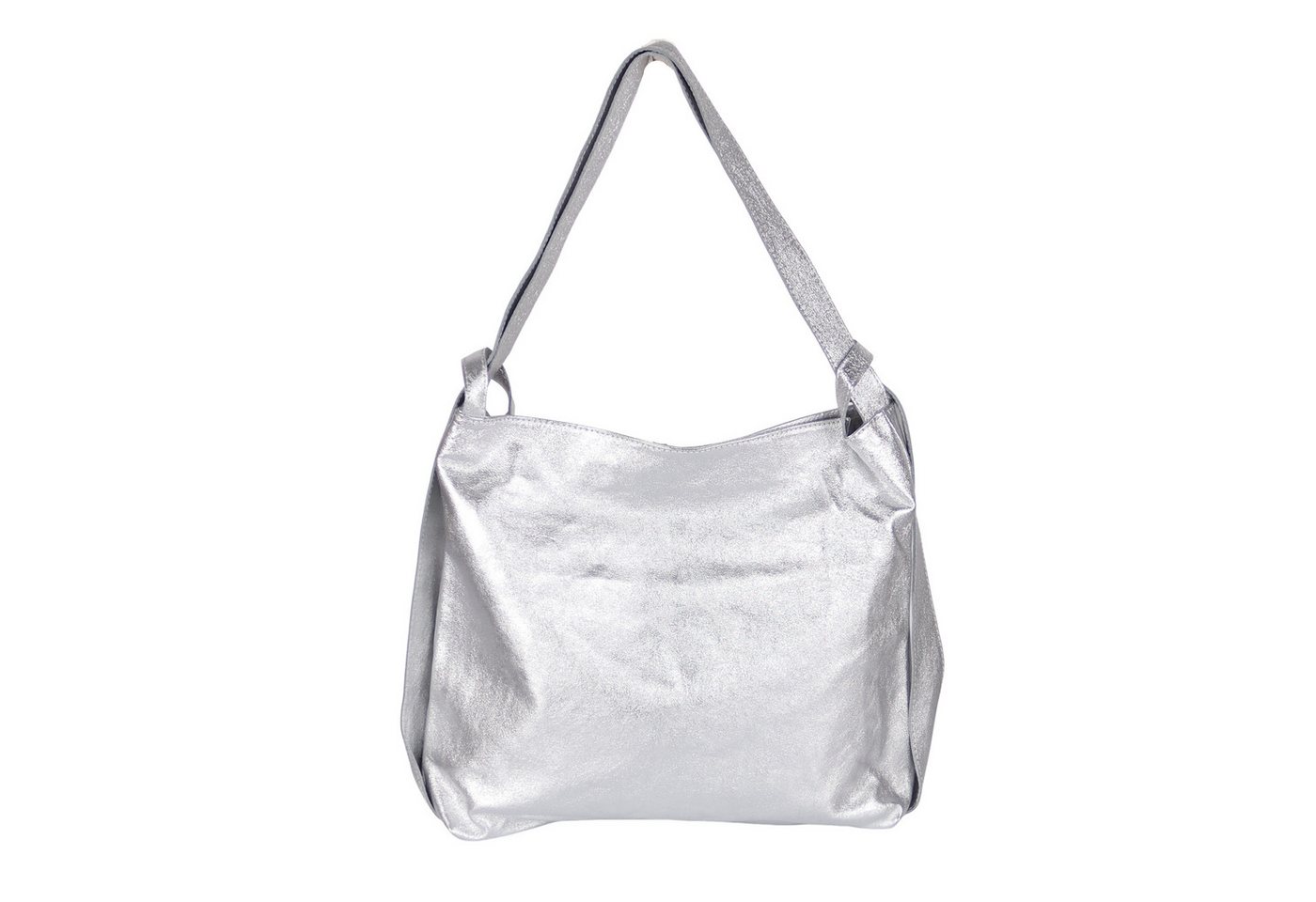 MIRROSI Beuteltasche aus Echtleder, Made in Italy, Shopper Tasche auch als Rucksack 2 in 1, Tragetasche (47x37x9cm) mit viel Stauraum