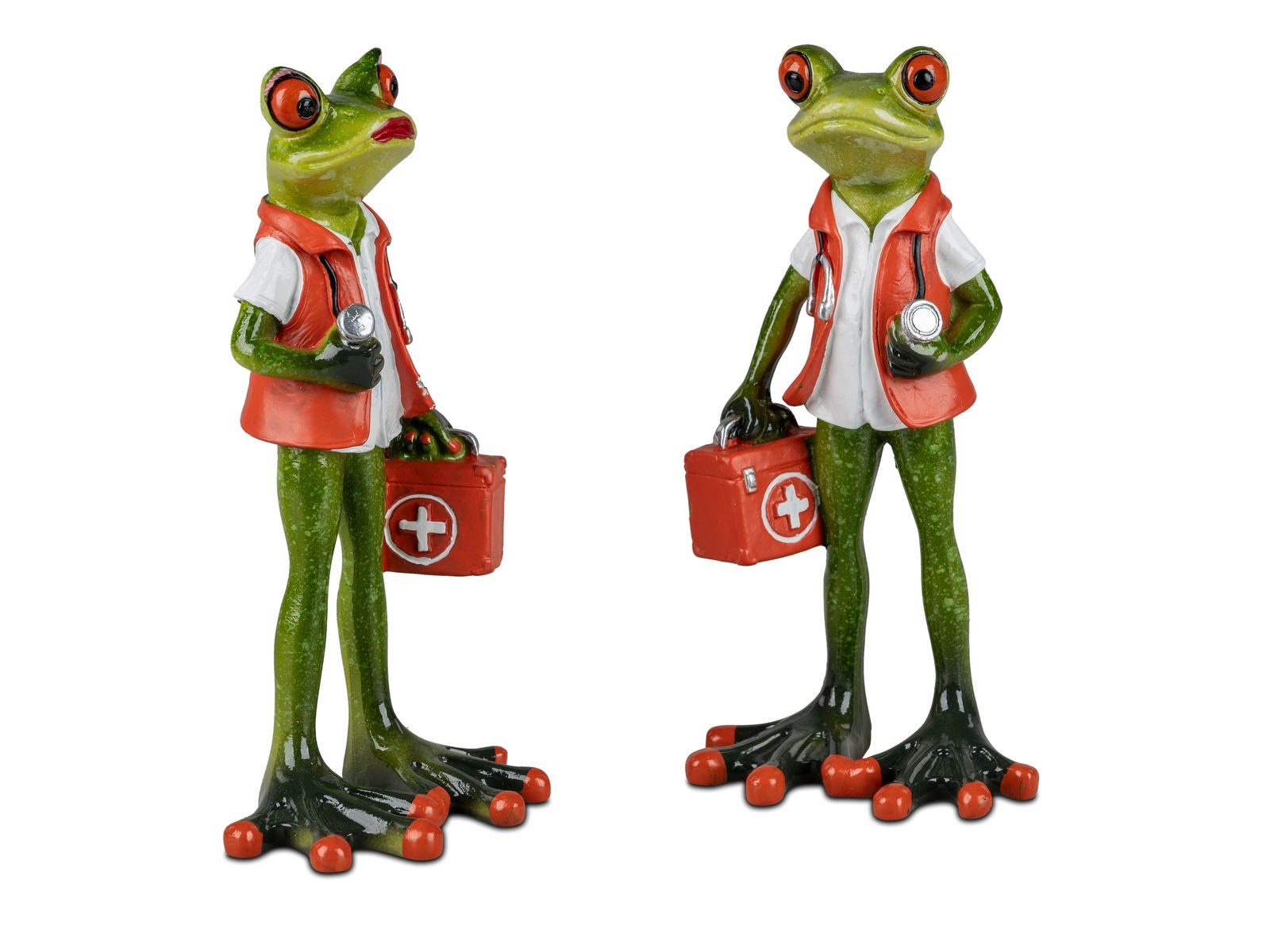 Sammelfigur Formano 2er Set Sanitäter - lustige Frösche 16 cm - Figur Dekoration