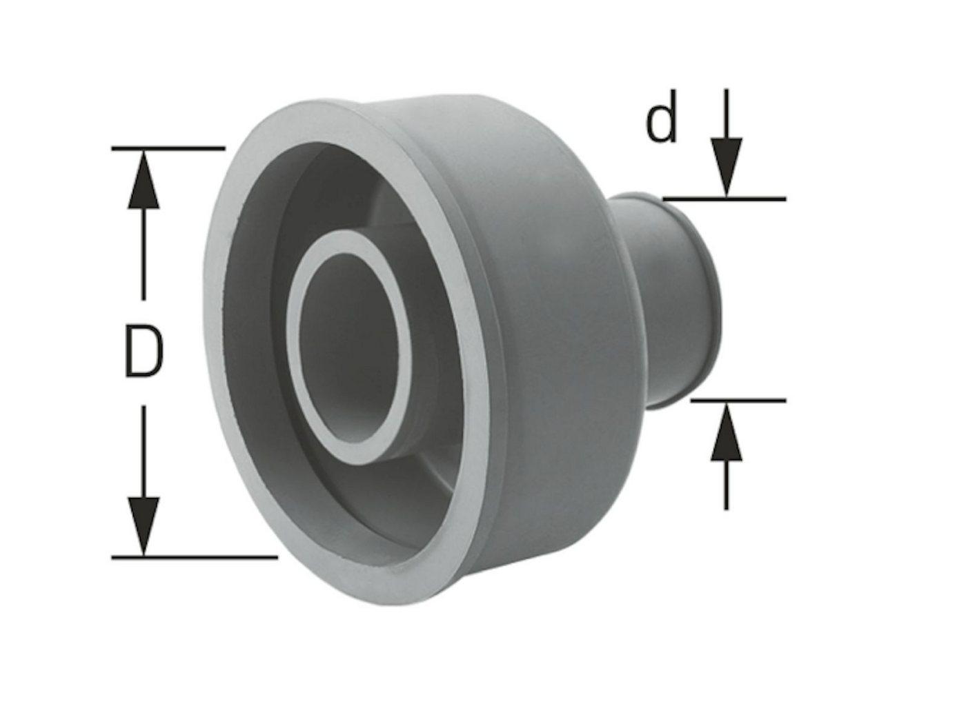 Thumbnail - Stedo WC-Druckspüler Unitasmanschette gerade für WC mit Ø 48 mm