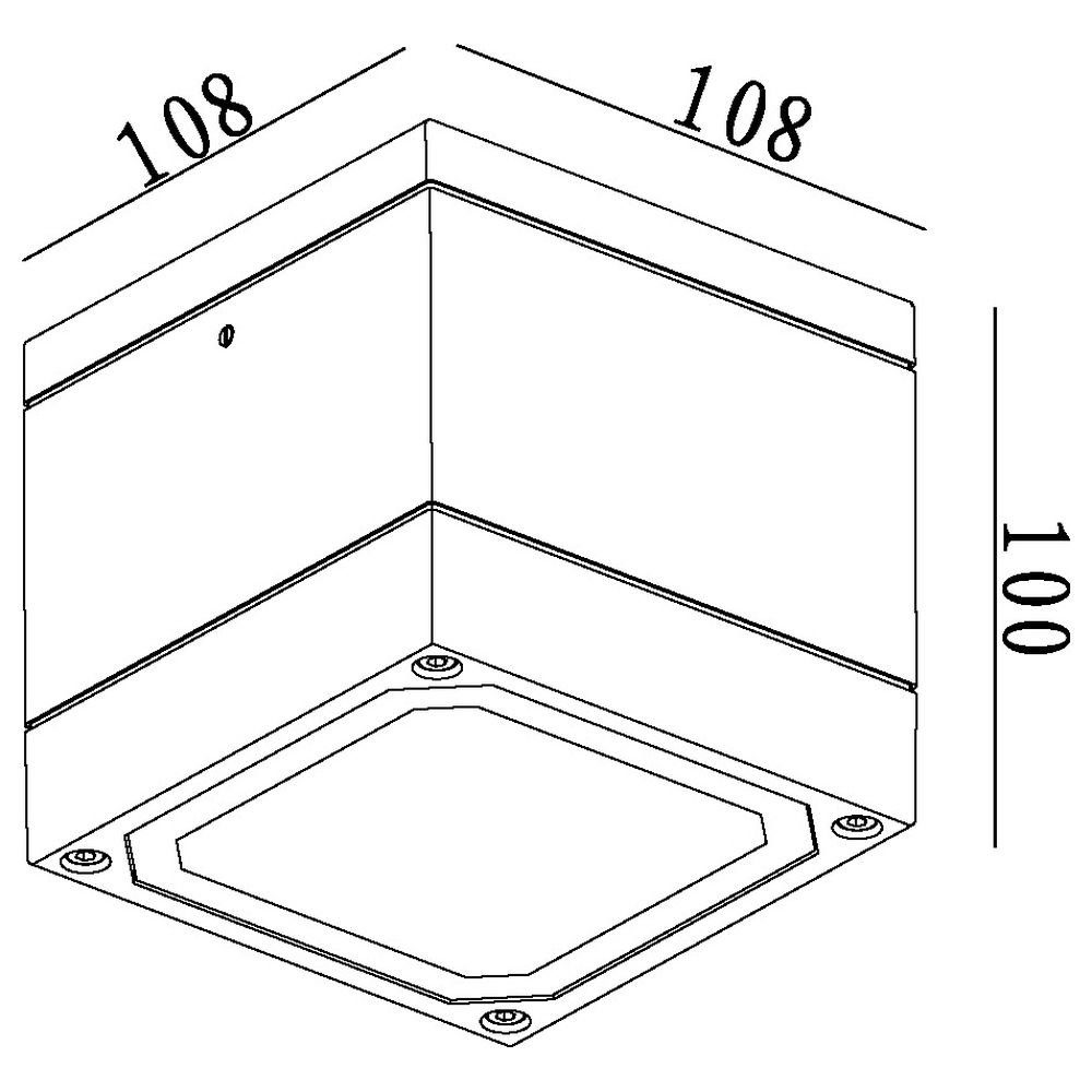 Deckenspot Square enthalten: warmweiss, GX53 Angabe, keine IP54, Deckenstrahler, Deko-Light Leuchtmittel Mob Deckenaufbauleuchte in Anthrazit Nein, Deckenspot, Aufbaustrahler