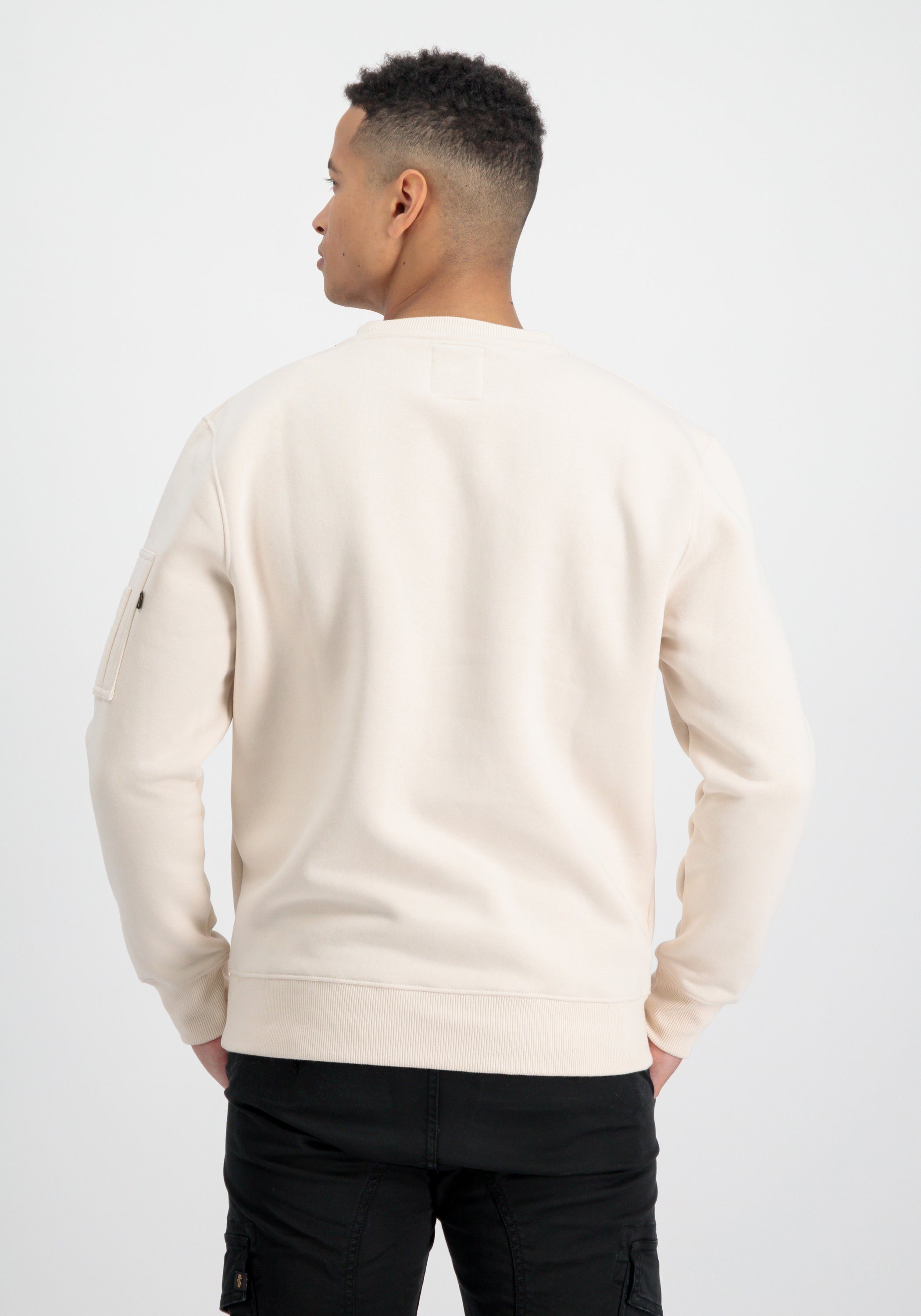 Alpha Industries Sweater - stream Sweater white Industries Alpha jet Label Sweatshirts Men Alpha