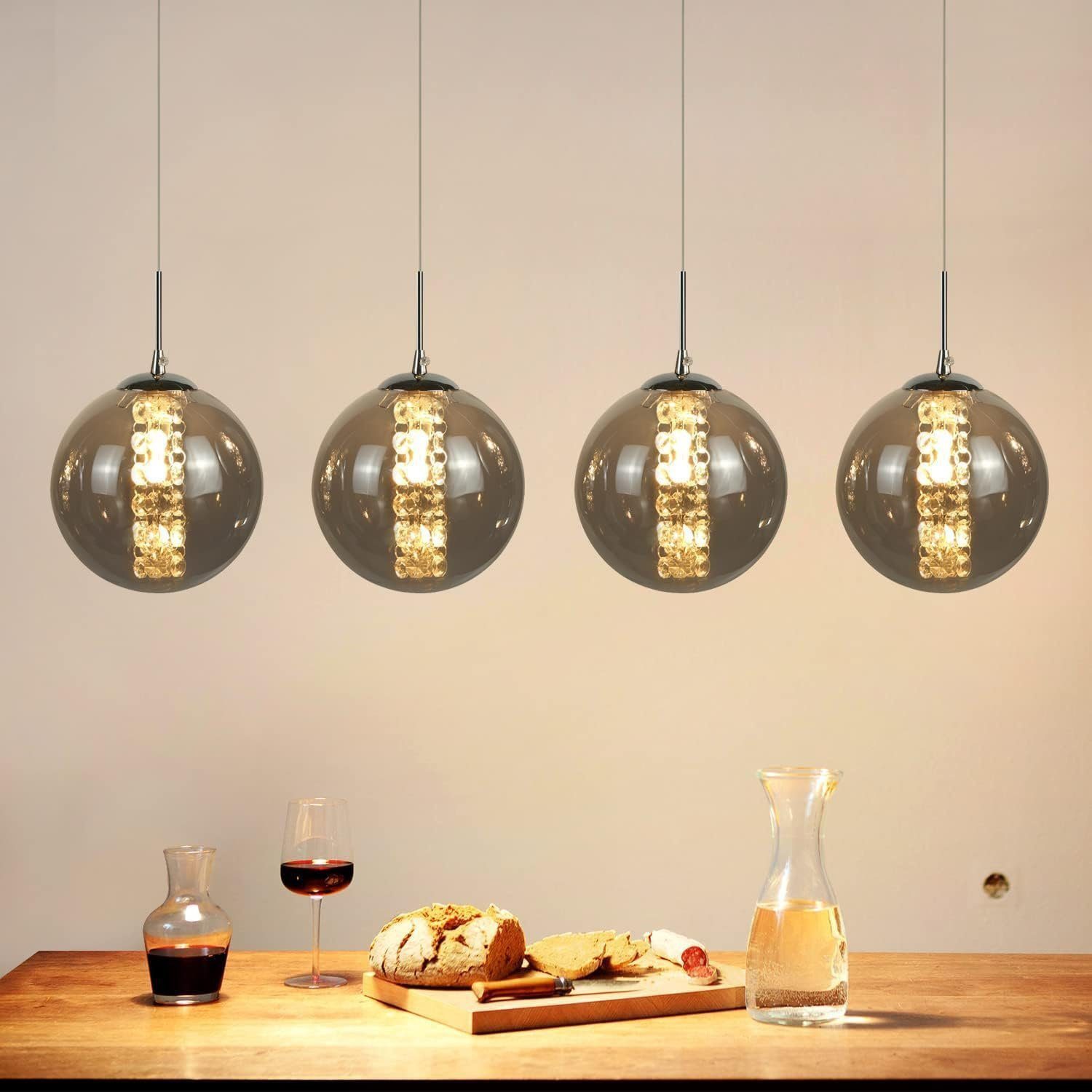 Nettlife Pendelleuchte Glas esstisch 150CM Höheverstellbar günstig online kaufen