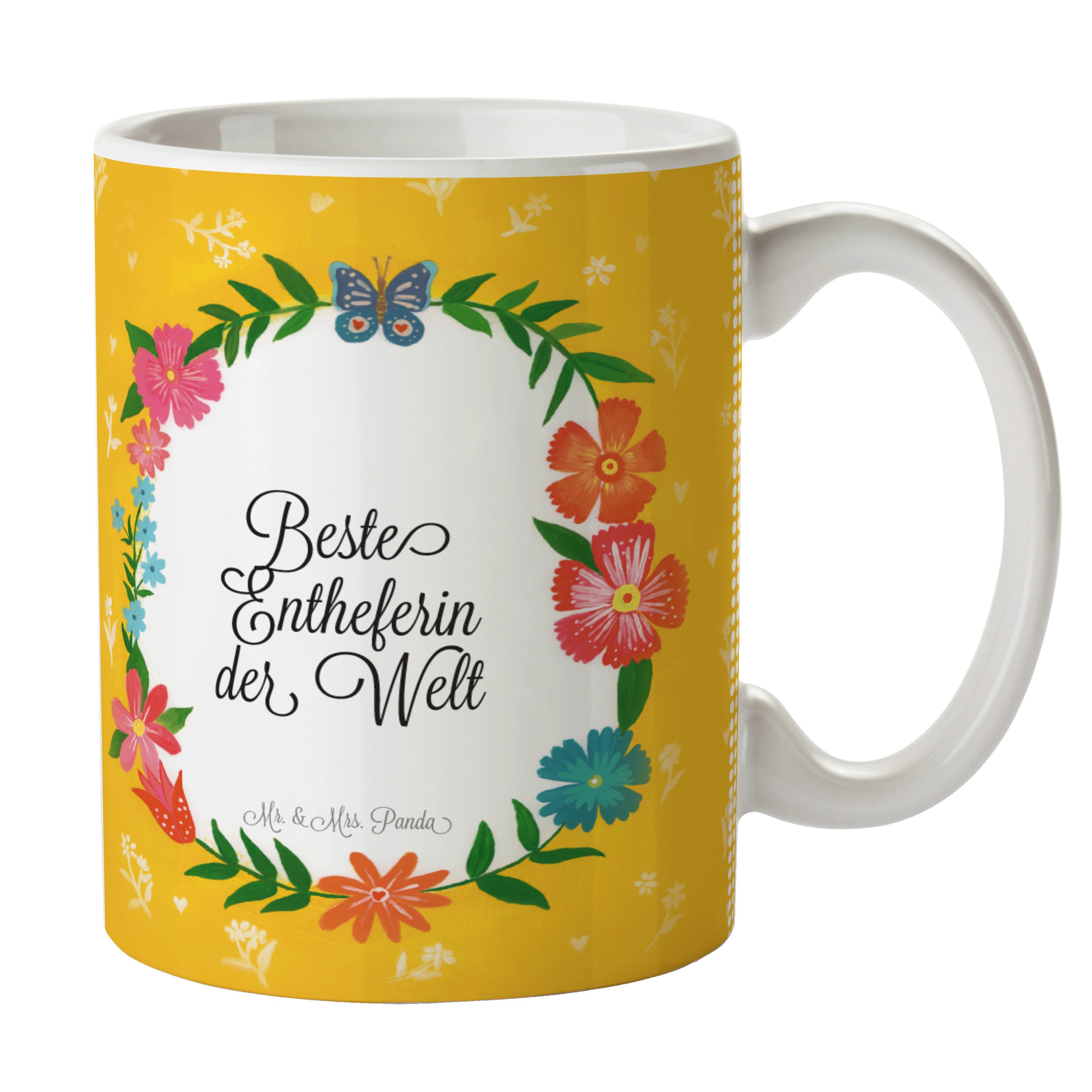 Mr. & Mrs. Panda Tasse Entheferin - Geschenk, Schenken, Abschluss, Geschenk Tasse, Kaffeebec, Keramik