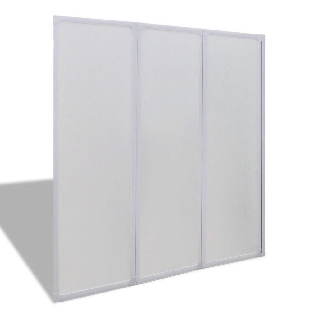 vidaXL Duschwand 132 x 140 cm Badewannen Faltwand Duschabtrennung 141x132 cm