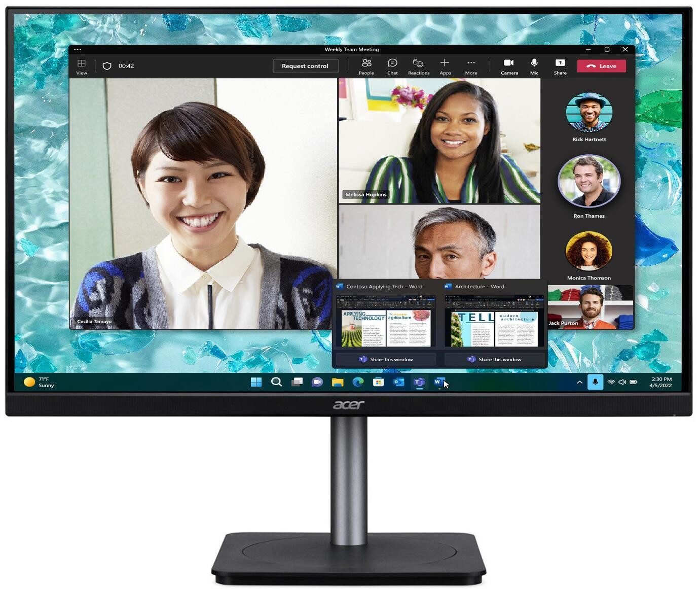 Acer Acer Vero CB273UEbemipruzxv TFT-Monitor (2560 x 1440, 1 ms Reaktionszeit, 100 Hz, IPS Panel)