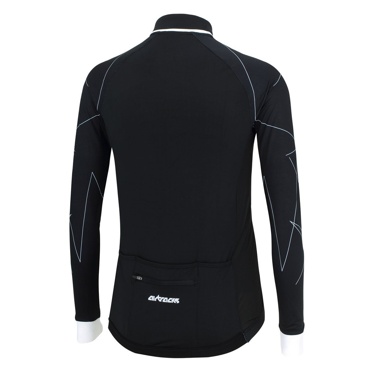 Airtracks Radtrikot Herren Fahrradtrikot Pro S - Langarm Schwarz XXL Quick Dry Line mit M « (Funktionsshirt XXXL & Anti-UV) L XL » Radtrikot