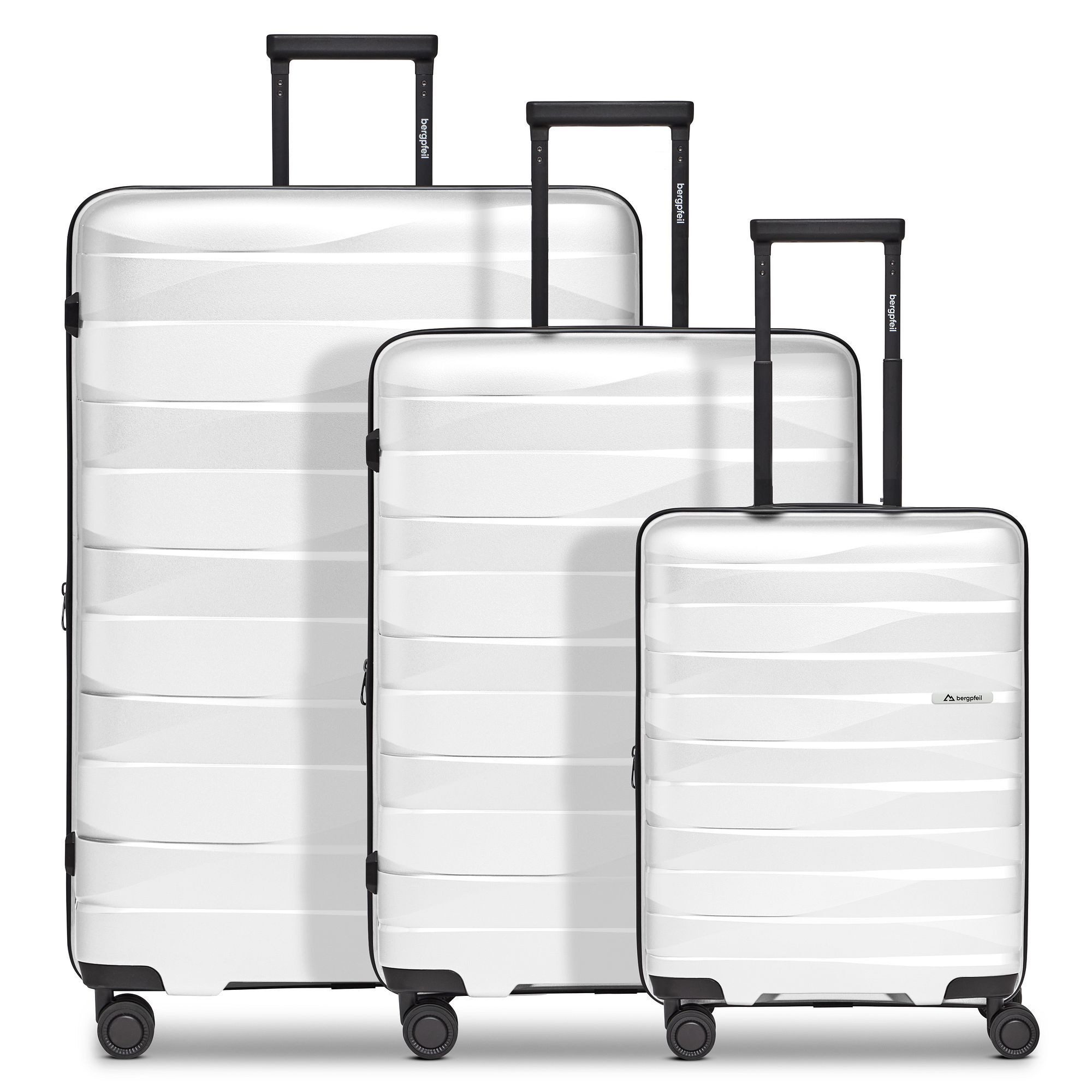 Bergpfeil Kofferset Travel 4-Rollen Kofferset 3-tlg. mit Dehnfalte, (Set)