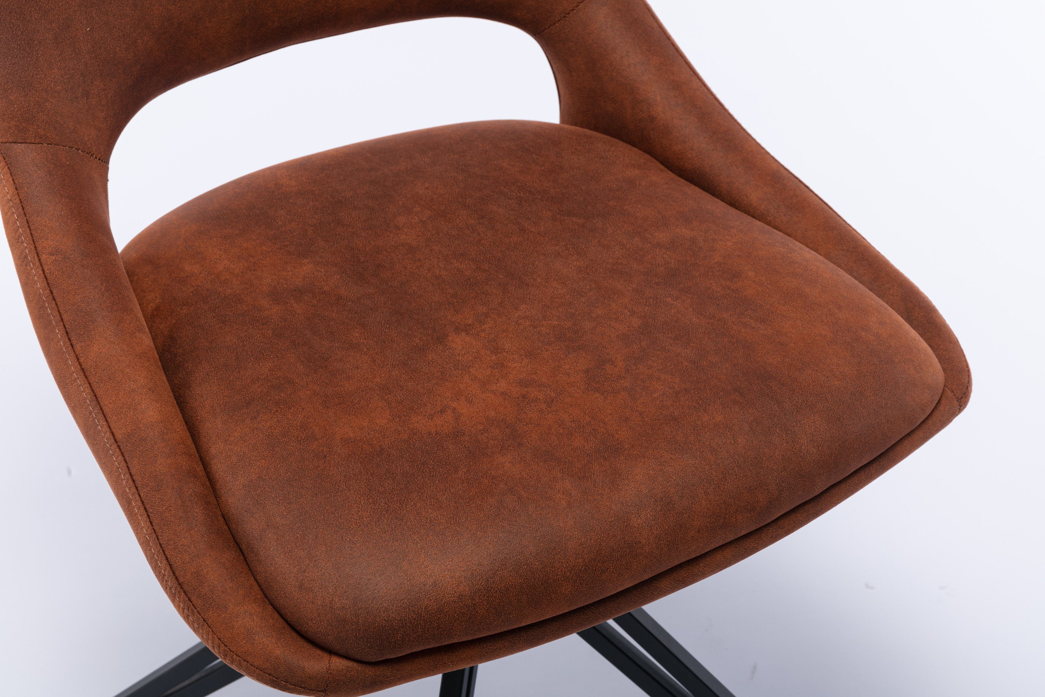 in Sitzschale, braun aus Stoffen verschiedenen byLIVING (2er-Set), ESMA drehbare Metall, Beine 360° Esszimmerstuhl